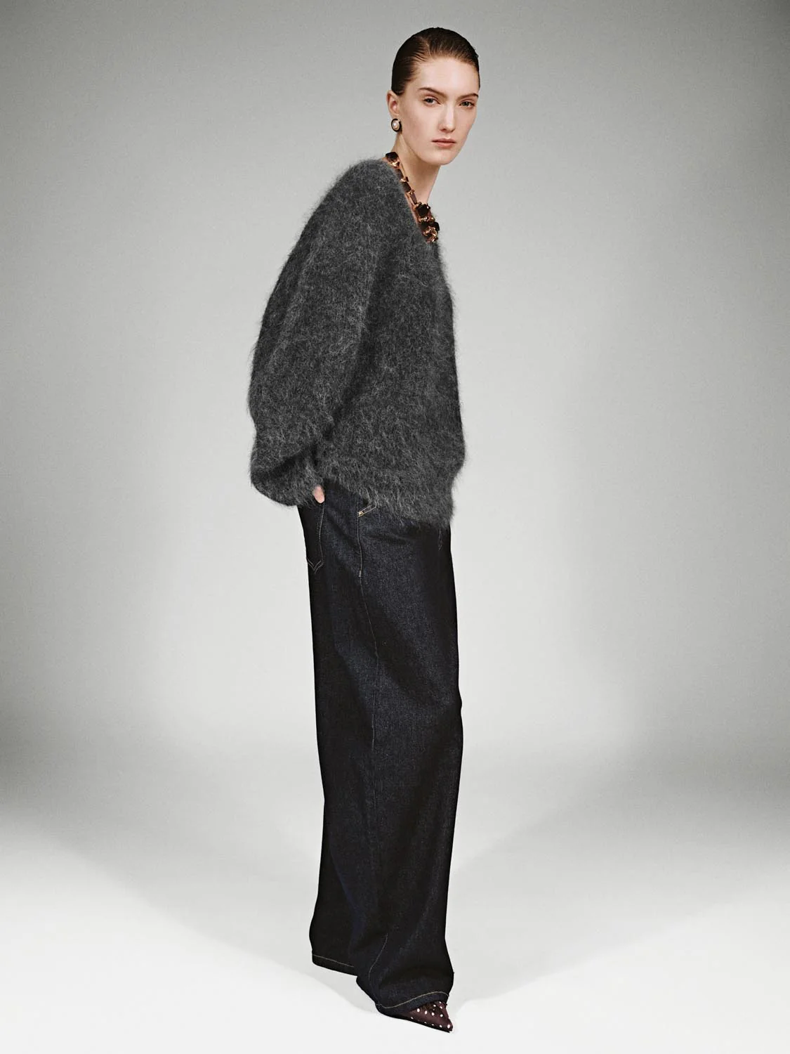 Fluffy Long Sleeve Knitted T-Shirts - Image 5