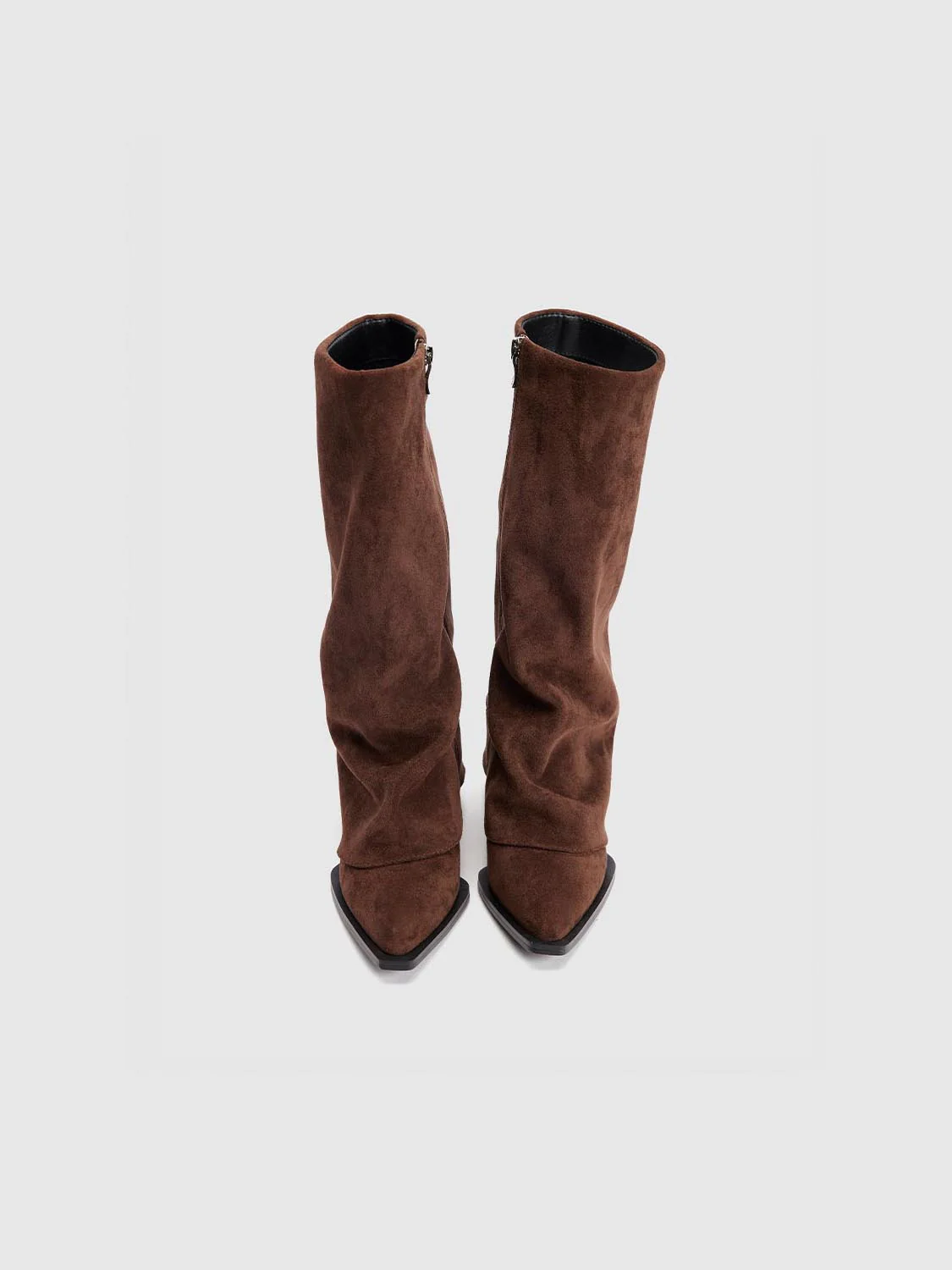 Fold over Chunky Heeled Boots - Image 4