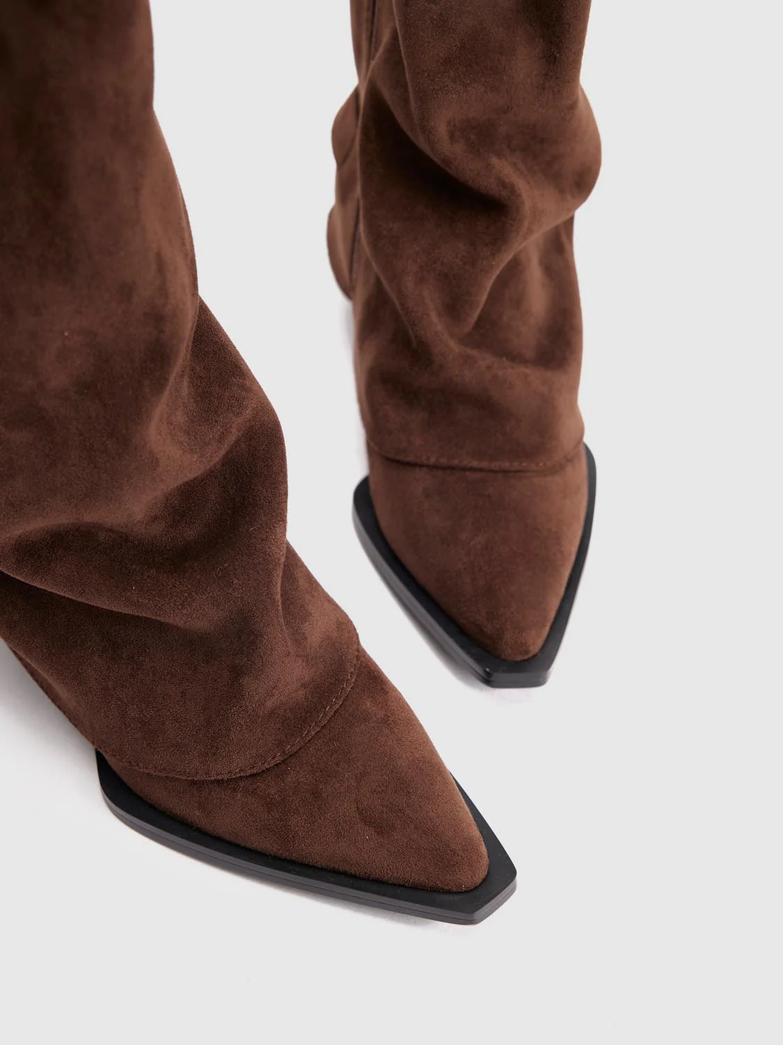 Fold over Chunky Heeled Boots - Image 6