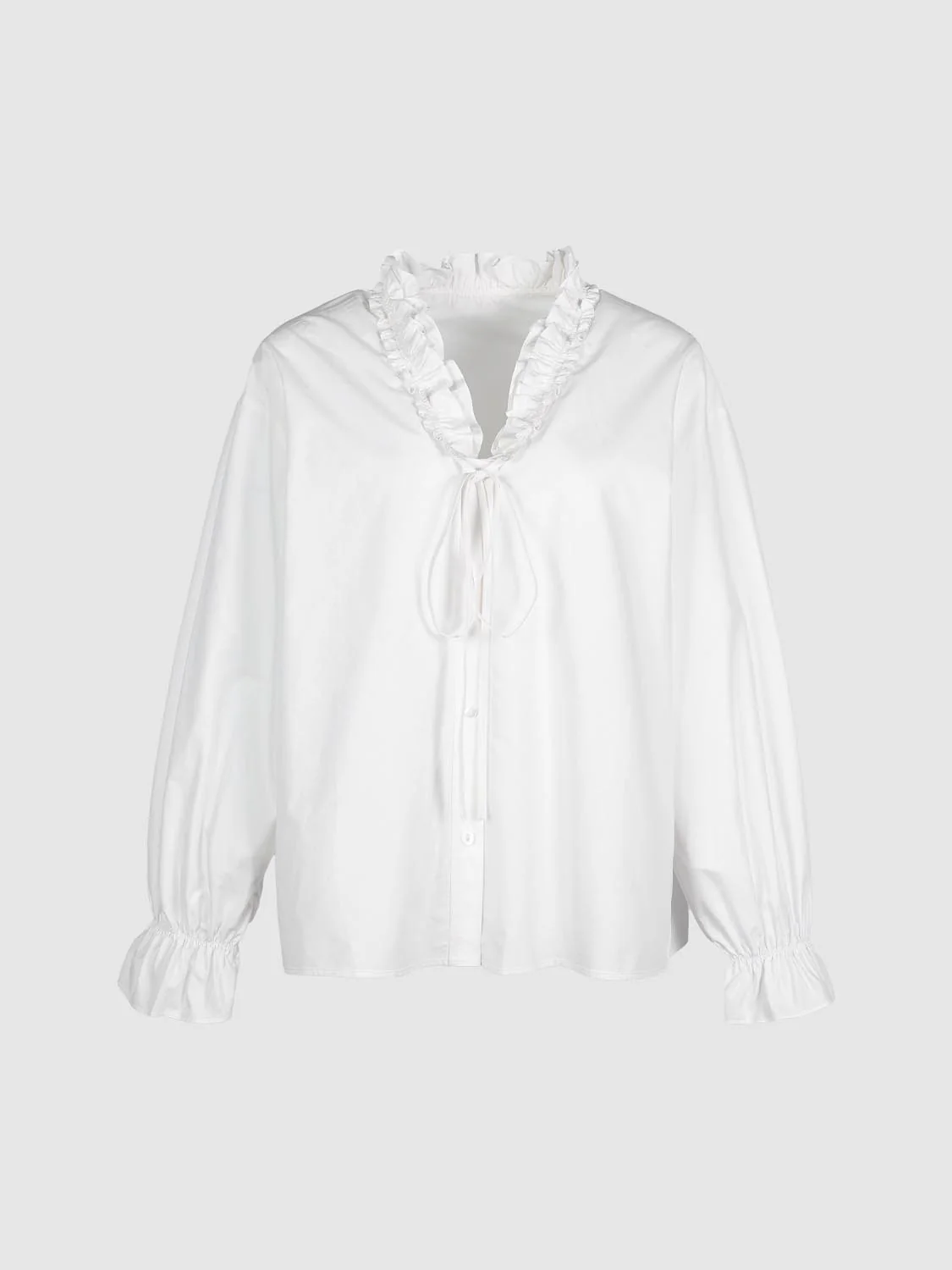 Frill Neck Blouse Shirts - Image 7