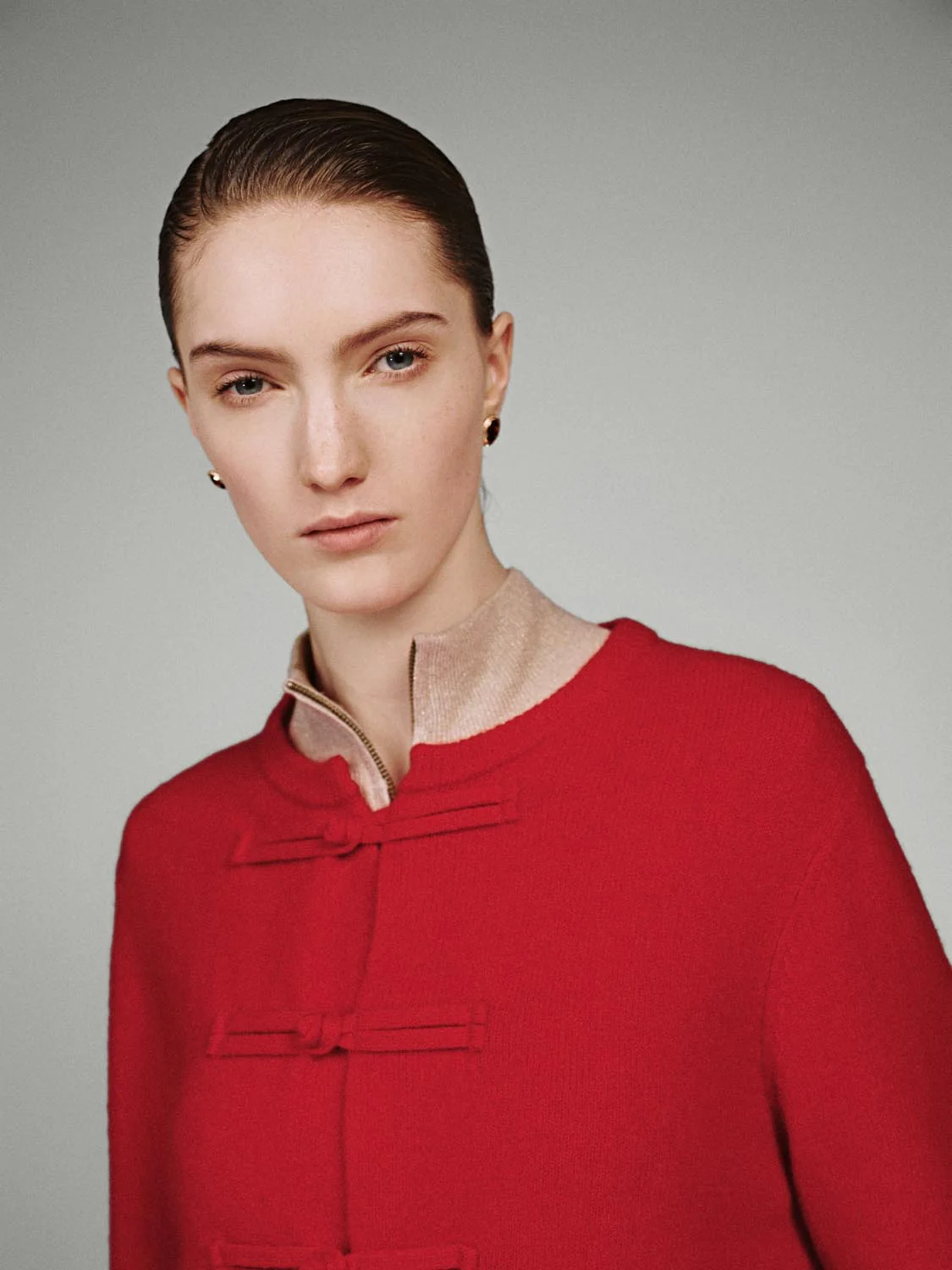 Frog Button Crew Neck Knitted Cardigans - Image 3