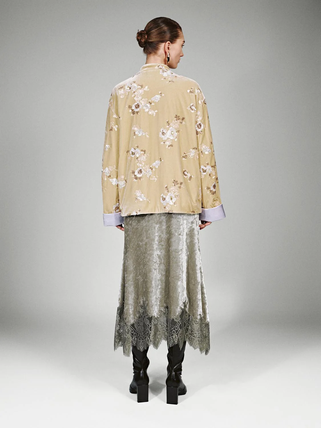 Frog Button Floral Embroidered Beaded Jackets - Image 6