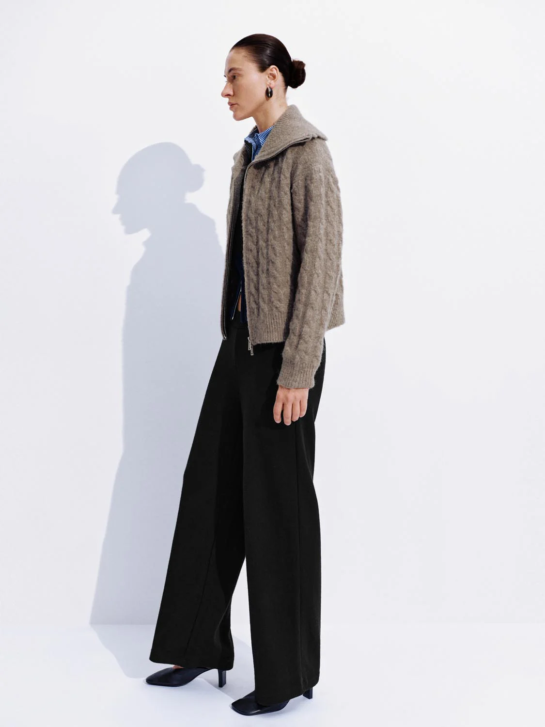 Full Zip Braid Knitted Cardigans - Image 13