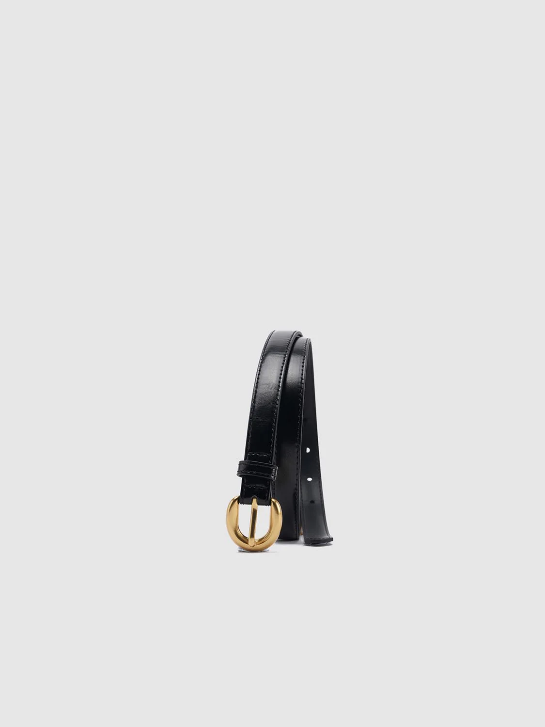 Gold Round Buckle Leather Belts - Image 10