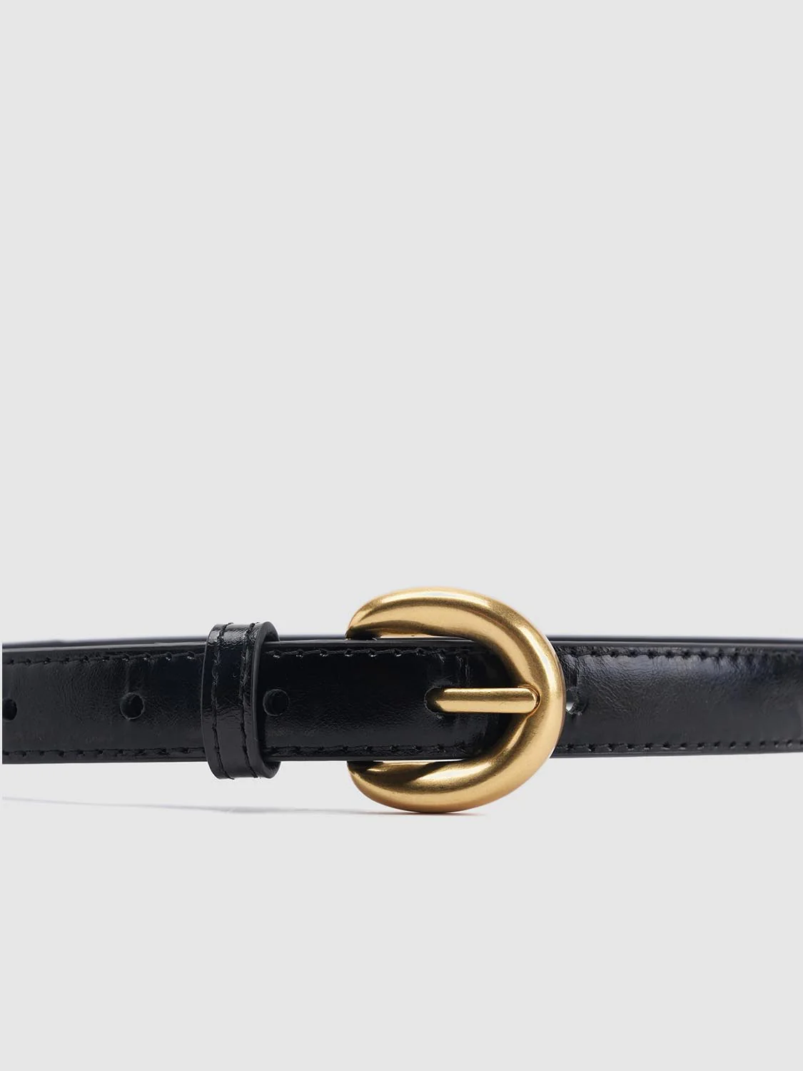 Gold Round Buckle Leather Belts - Image 11