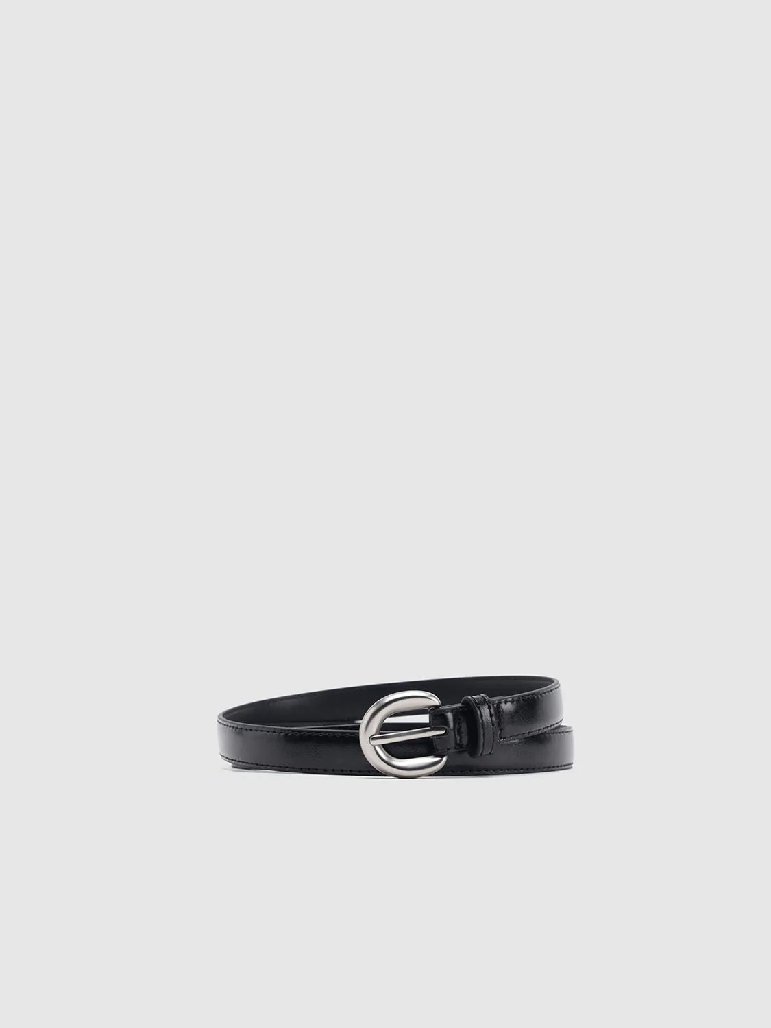 Gold Round Buckle Leather Belts - Image 3