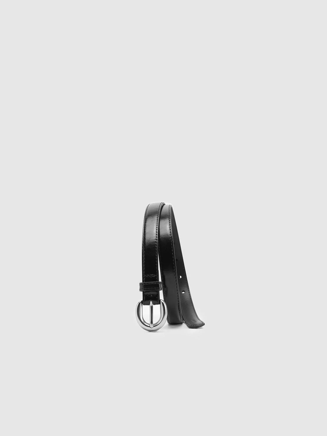 Gold Round Buckle Leather Belts - Image 4