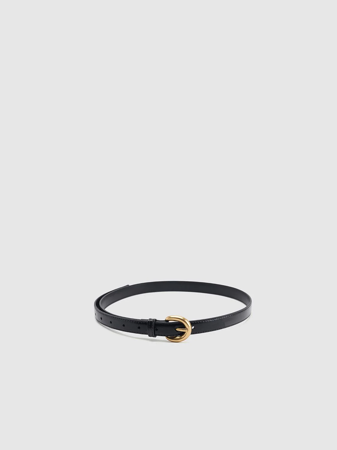 Gold Round Buckle Leather Belts - Image 8