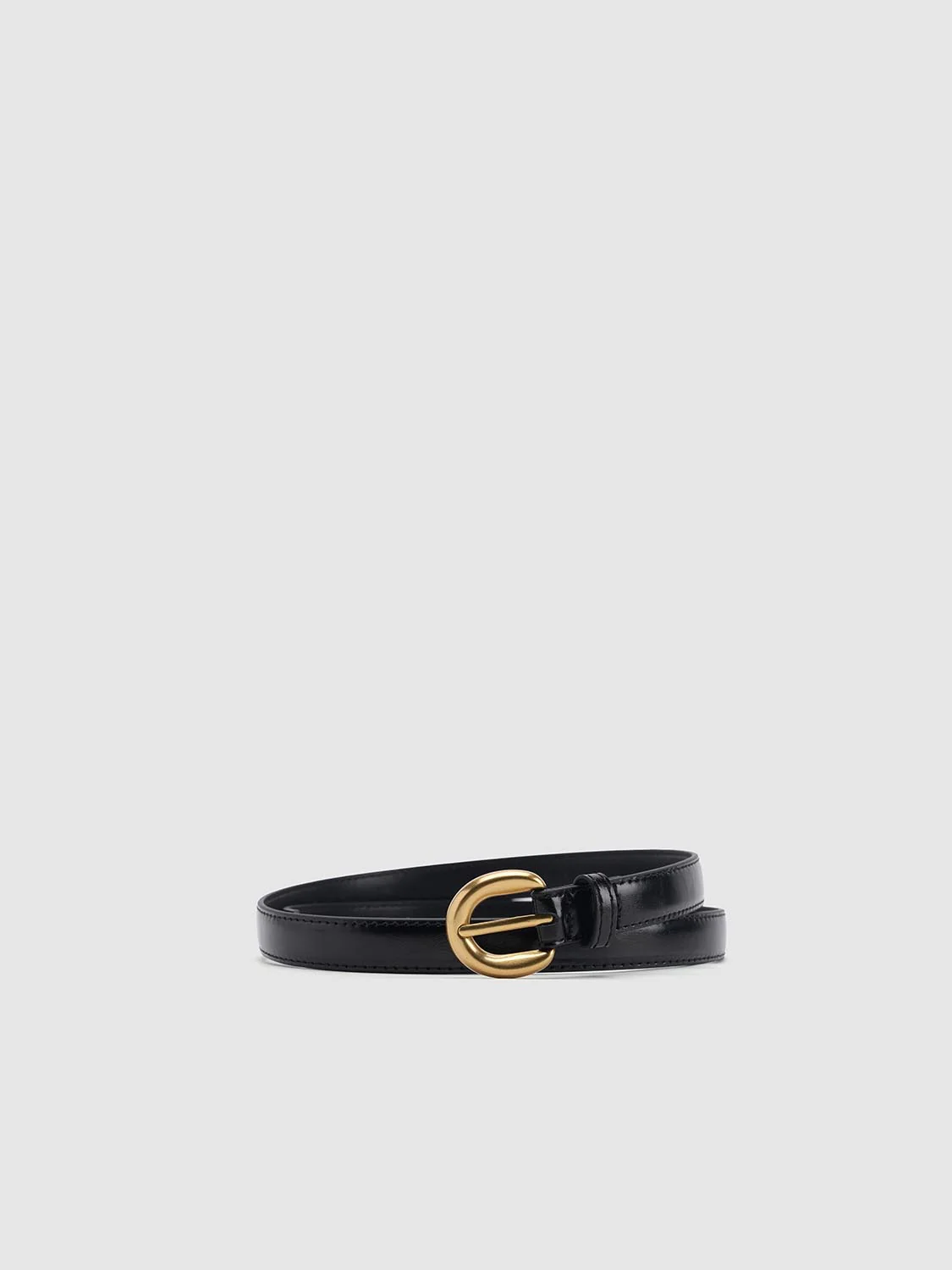 Gold Round Buckle Leather Belts - Image 9