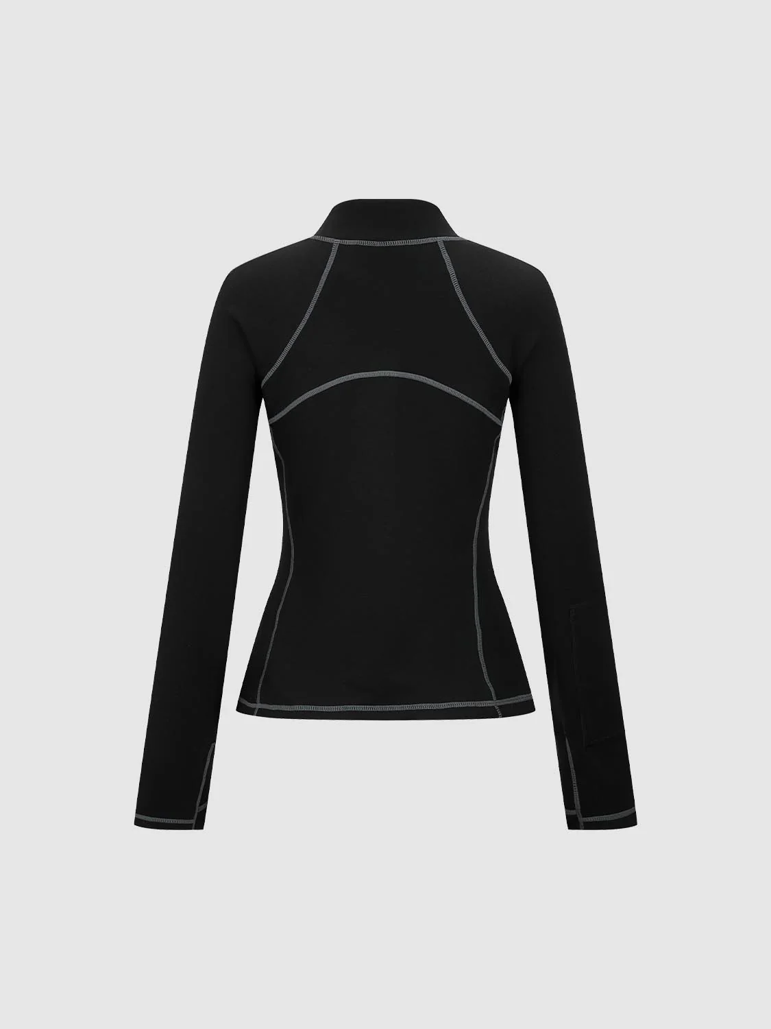 Half Zip Seamed Stitch Detail T-Shirts - Image 2