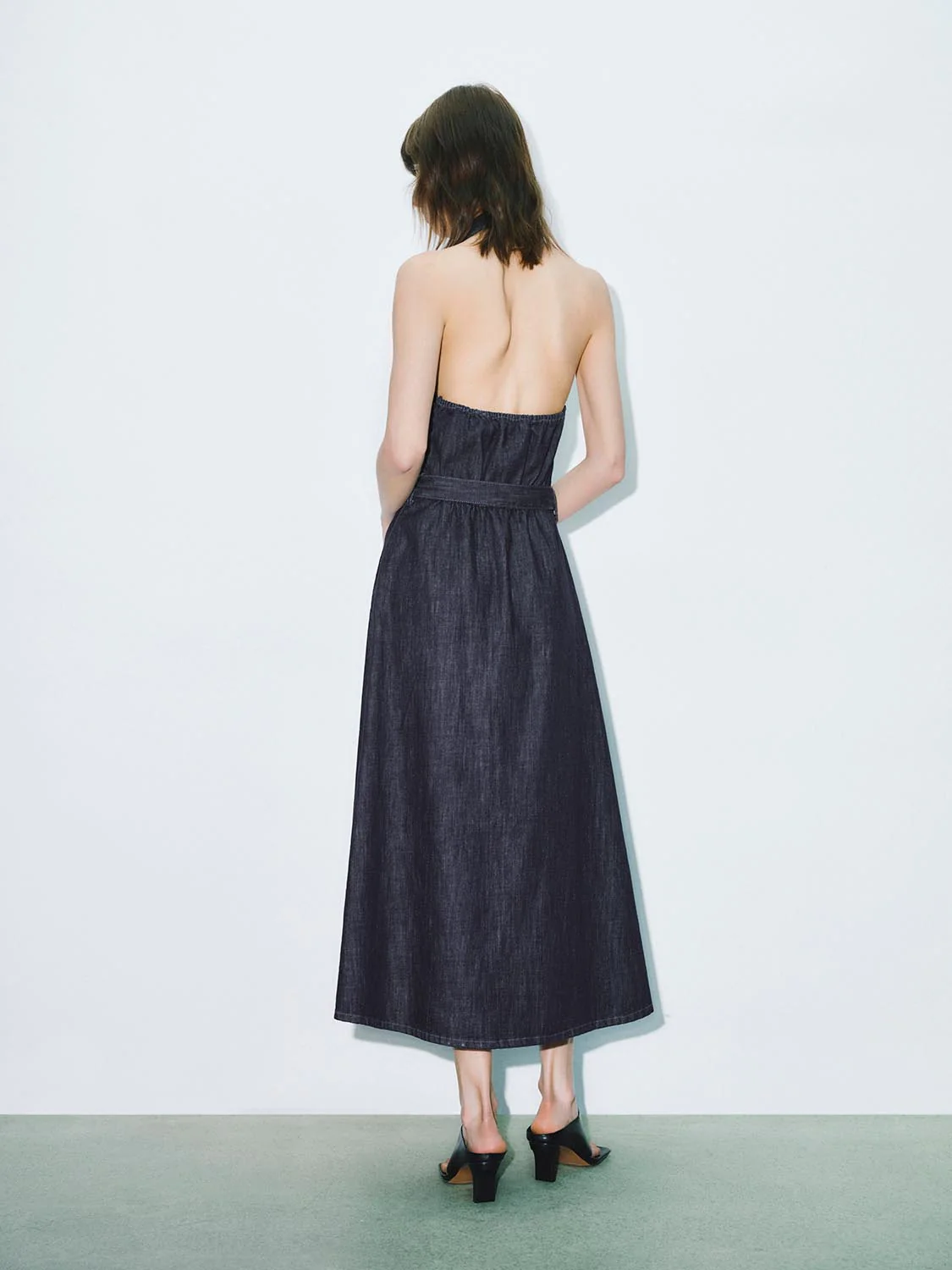 Halter Neck Denim Dresses - Image 6
