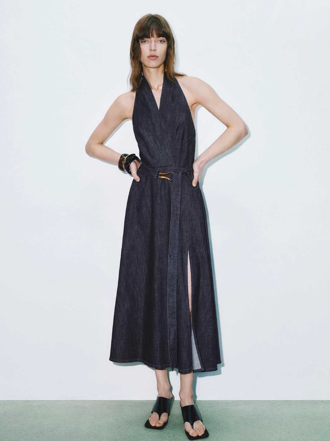 Halter Neck Denim Dresses - Image 8