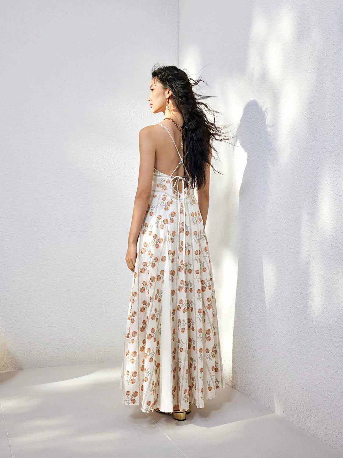 Halter Neck Floral A-Line Mini Dresses - Image 6