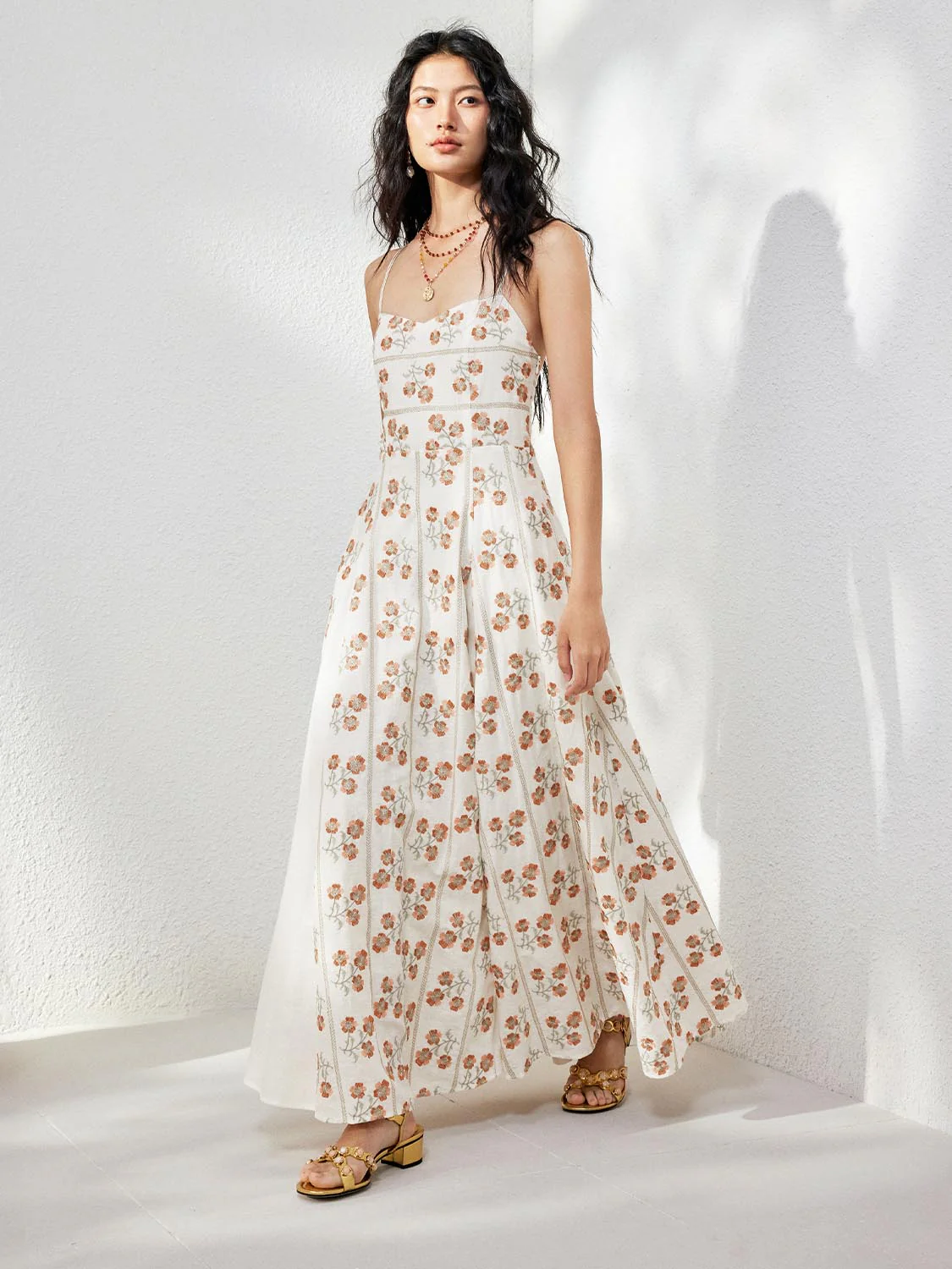 Halter Neck Floral A-Line Mini Dresses - Image 9