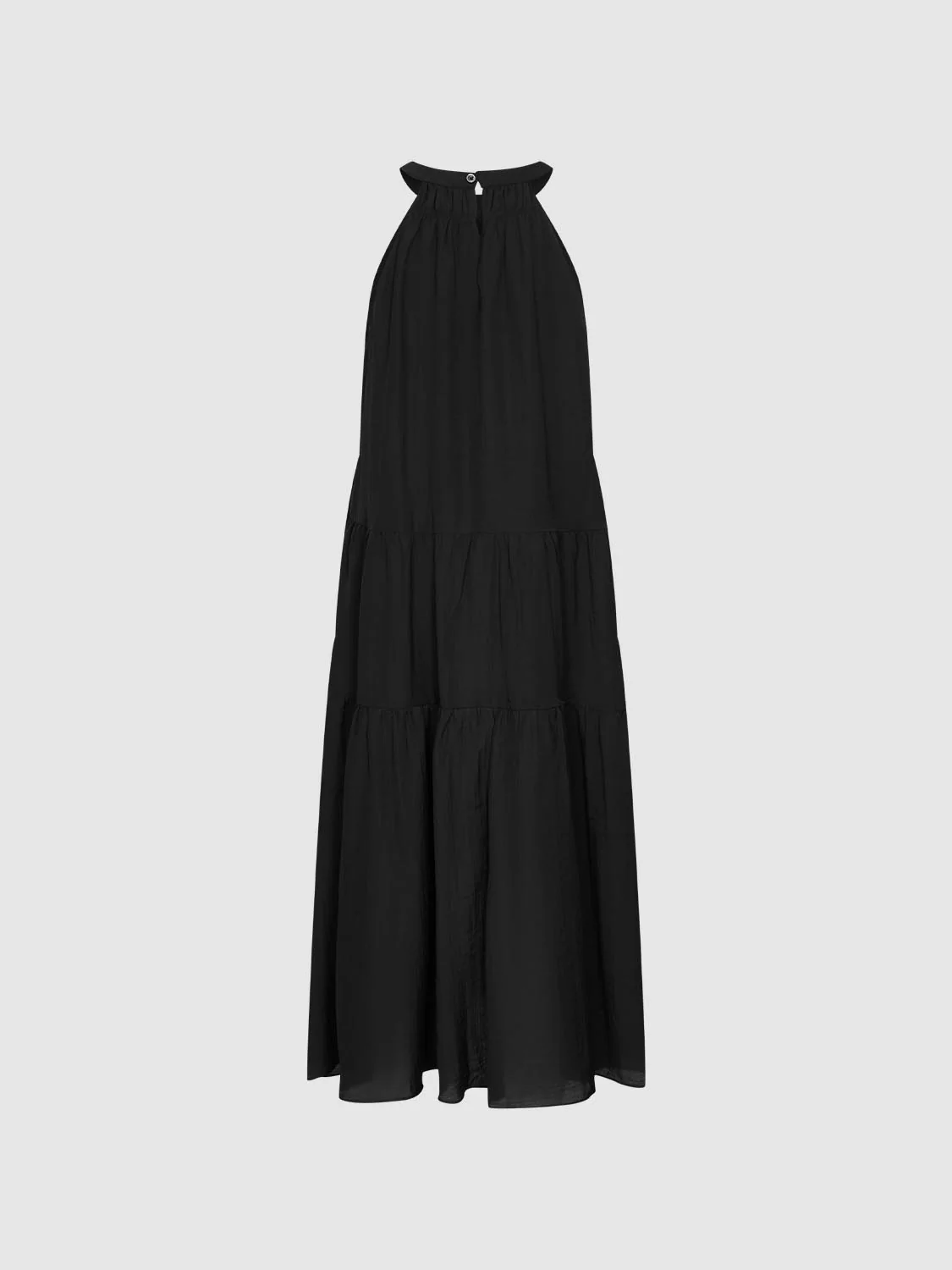 Halter Neck Tiered A-Line Midi Dresses - Image 2