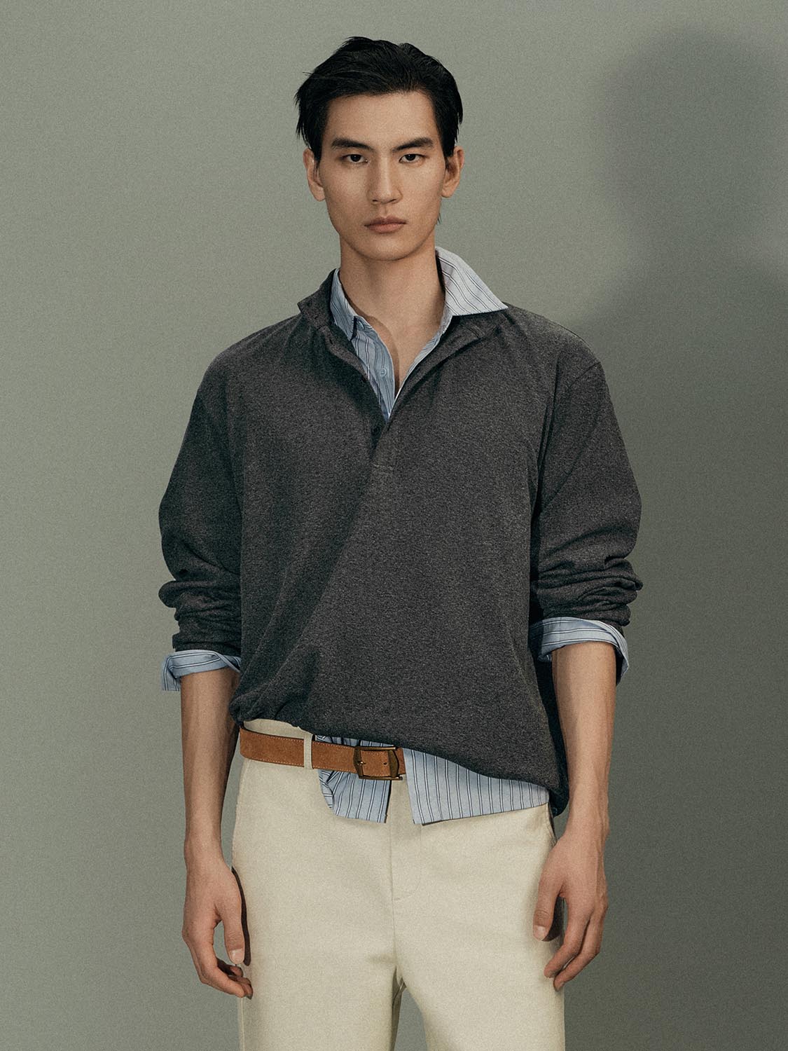 Henley Neck Long Sleeve T-Shirts - Image 9