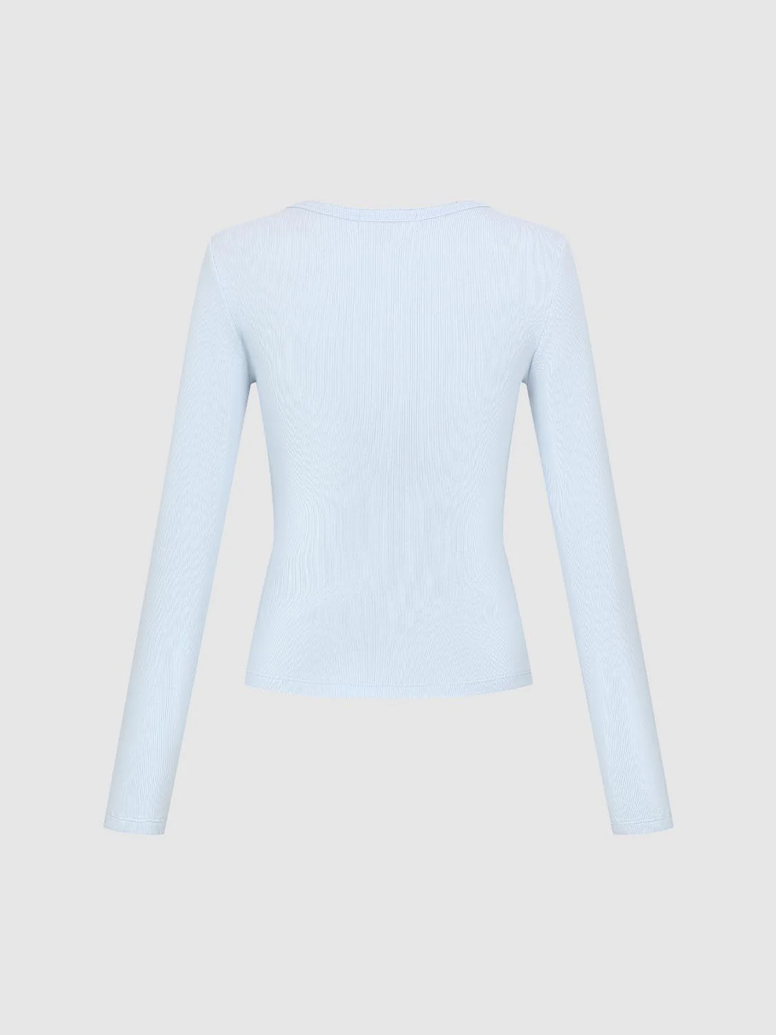 Henley Neck Slim Fit Long Sleeve T-Shirts - Image 16