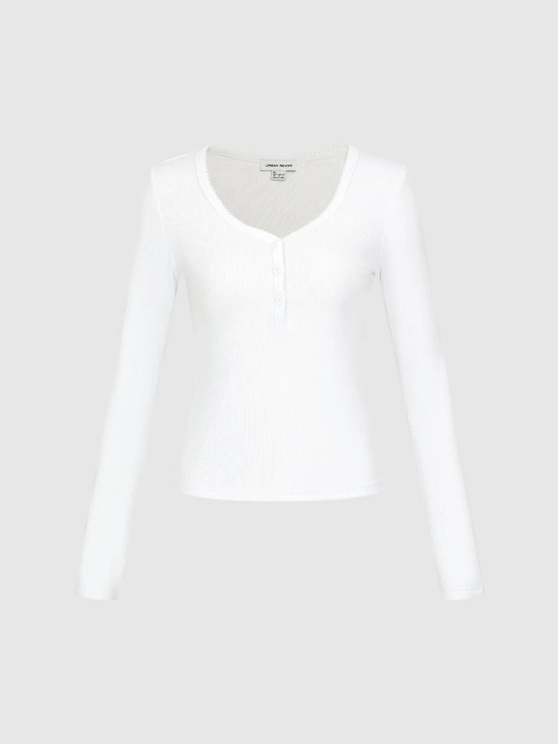 Henley Neck Slim Fit Long Sleeve T-Shirts - Image 7