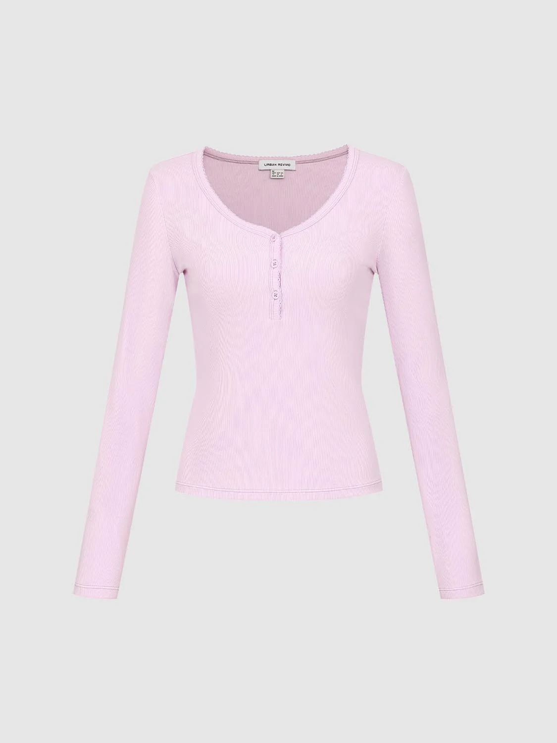 Henley Neck Slim Fit Long Sleeve T-Shirts - Image 9