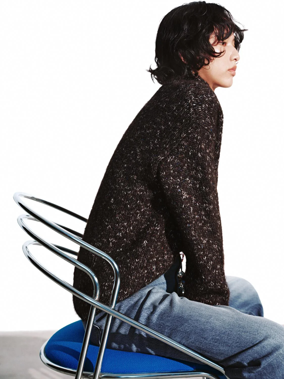 Henley Neck Thick Knitted T-Shirts - Image 2
