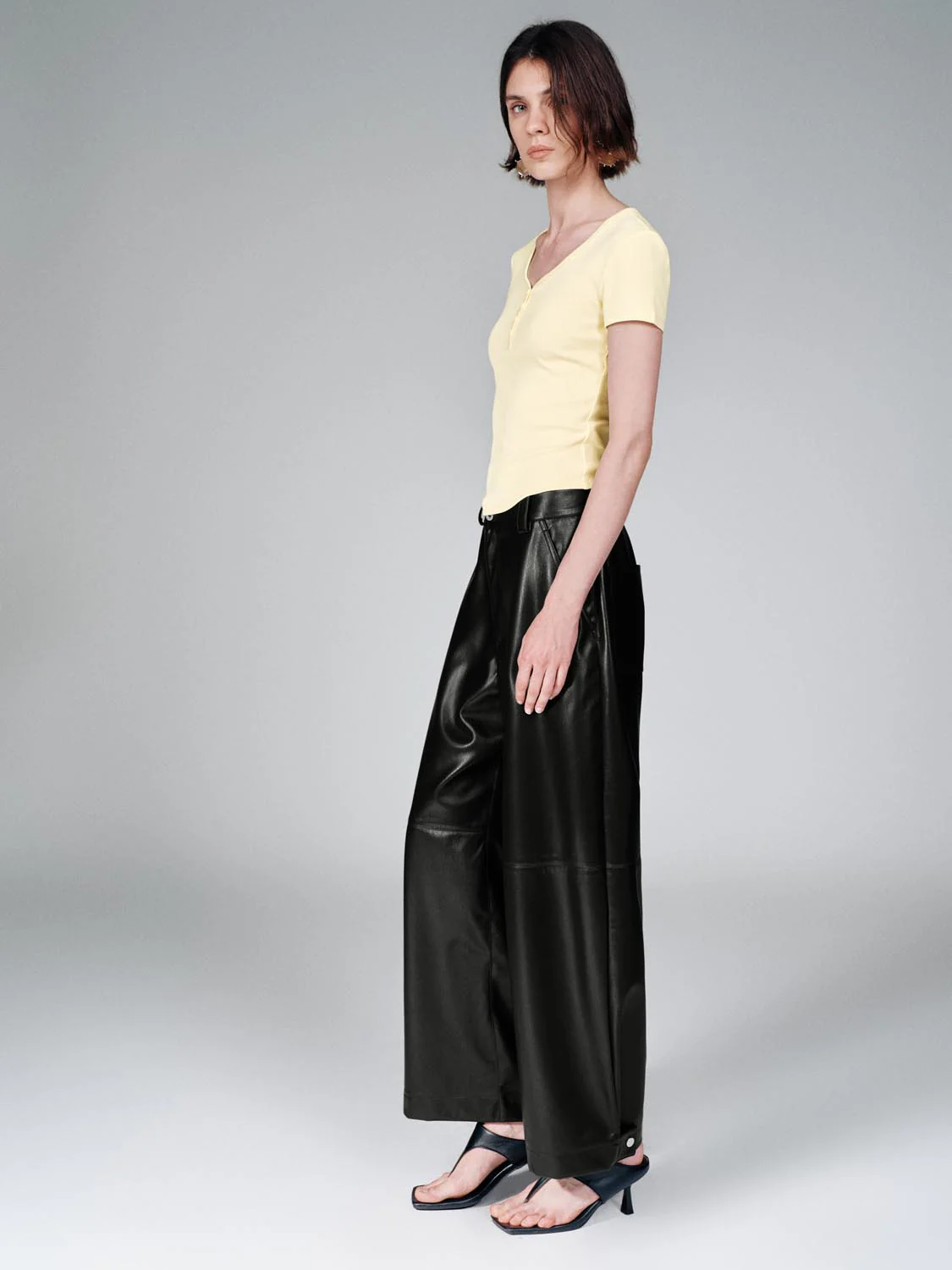 Henley Scoop Neck Skinny Fit T-Shirts - Image 21