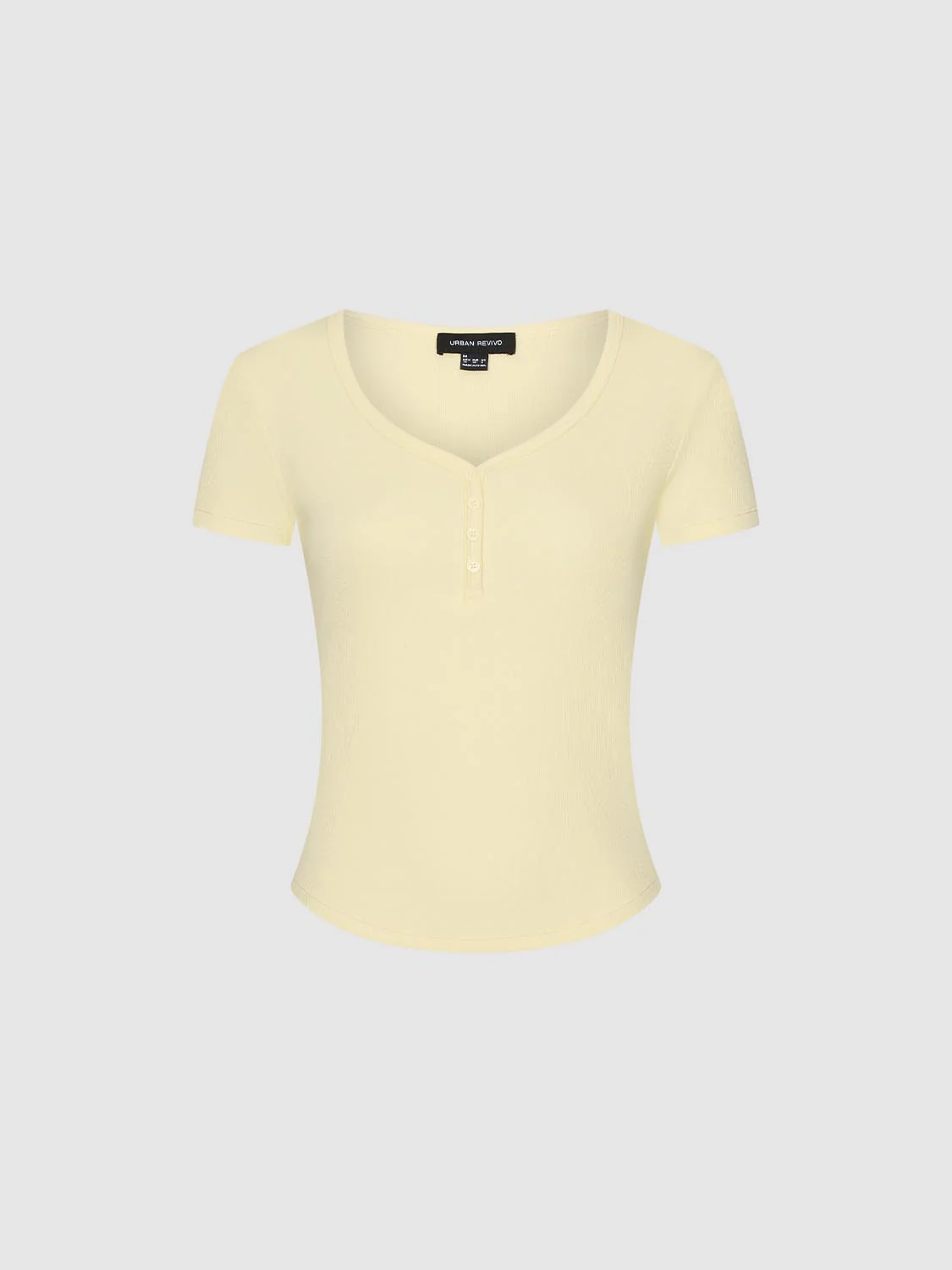 Henley Scoop Neck Skinny Fit T-Shirts - Image 23