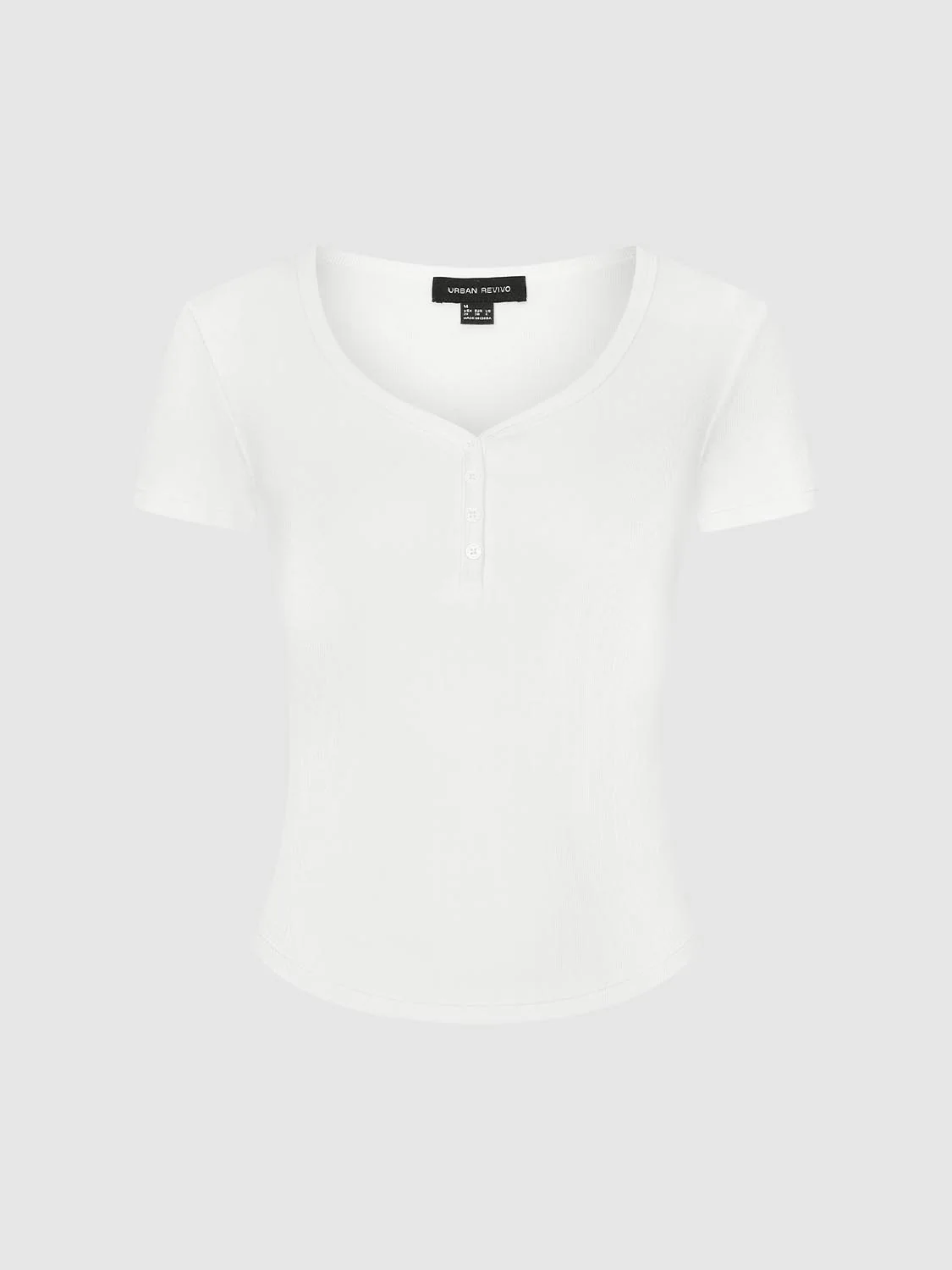 Henley Scoop Neck Skinny Fit T-Shirts - Image 31