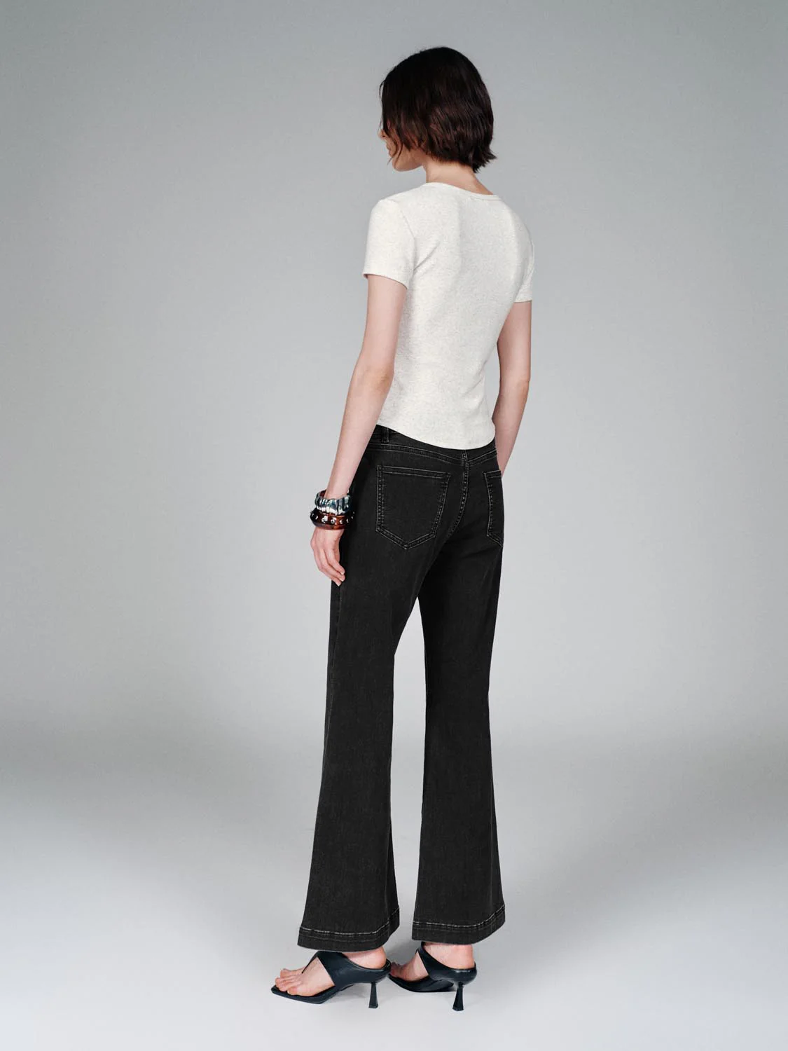 Henley Scoop Neck Skinny Fit T-Shirts - Image 6