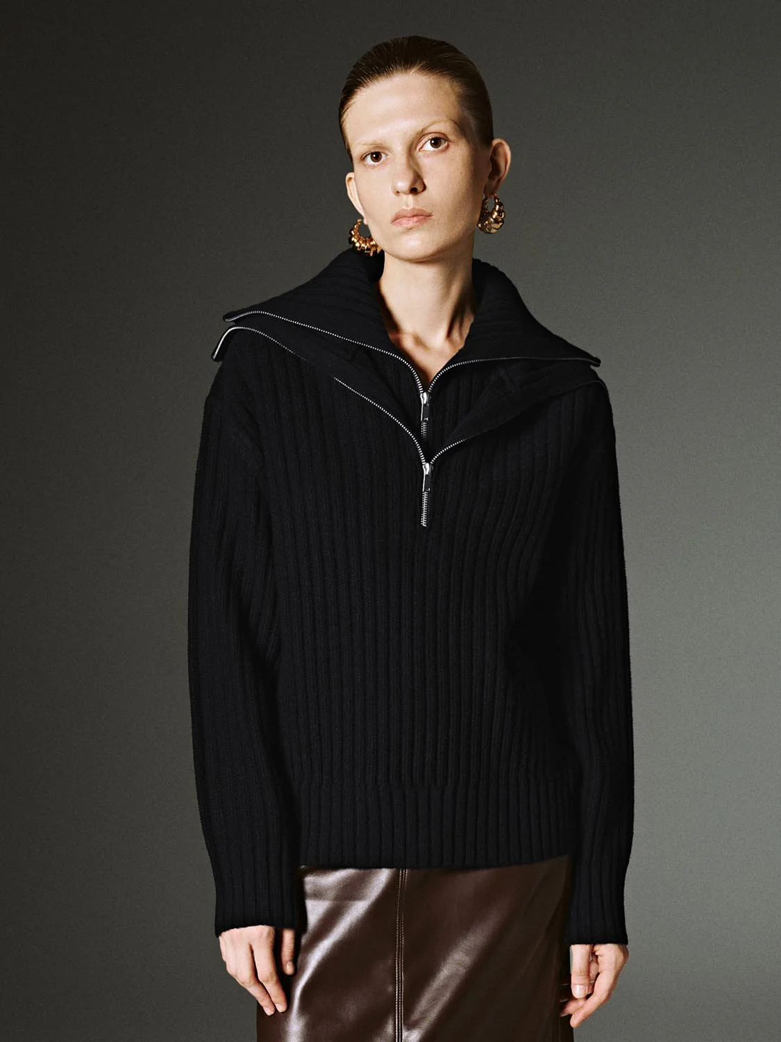 High Collar Knitted T-Shirts - Image 9