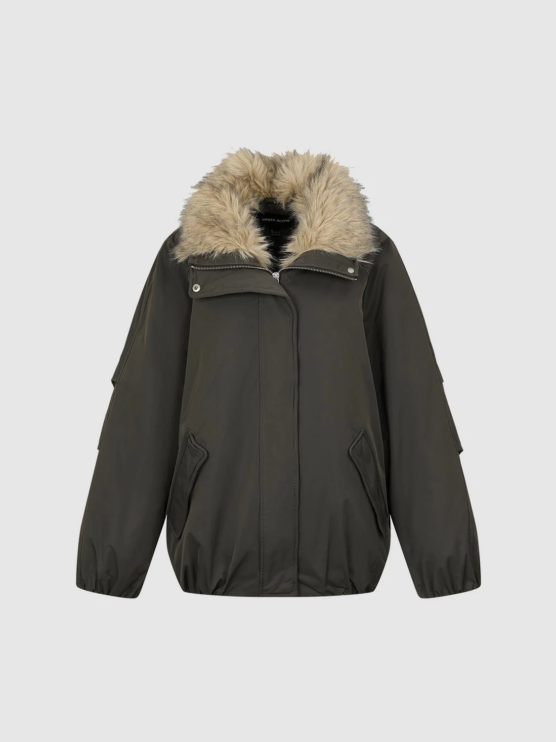 High Neck Bomber Down Jackets - Image 8