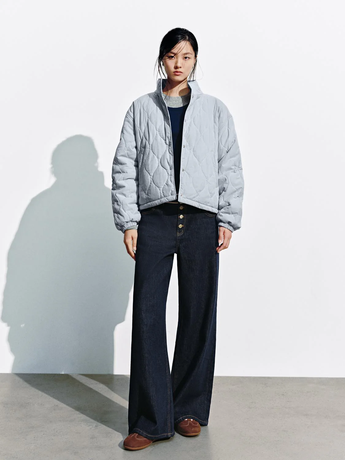 High Neck Button Up Padded Jackets - Image 12