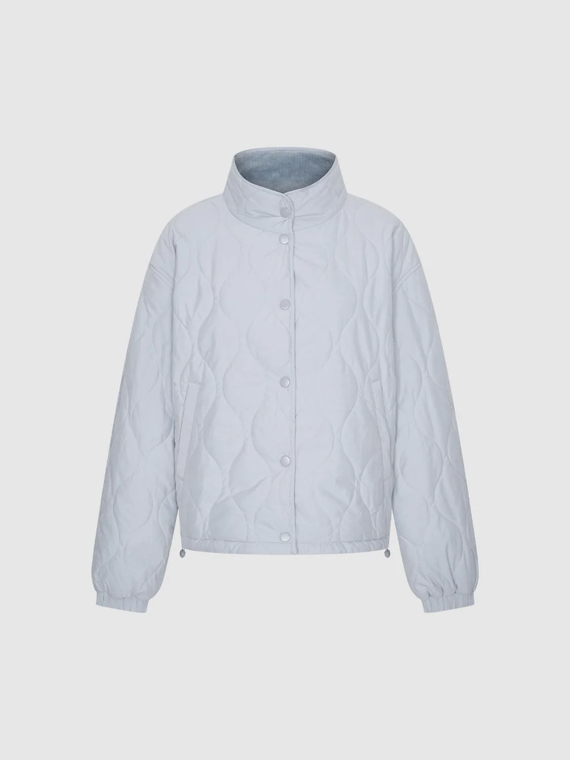 High Neck Button Up Padded Jackets - Image 15