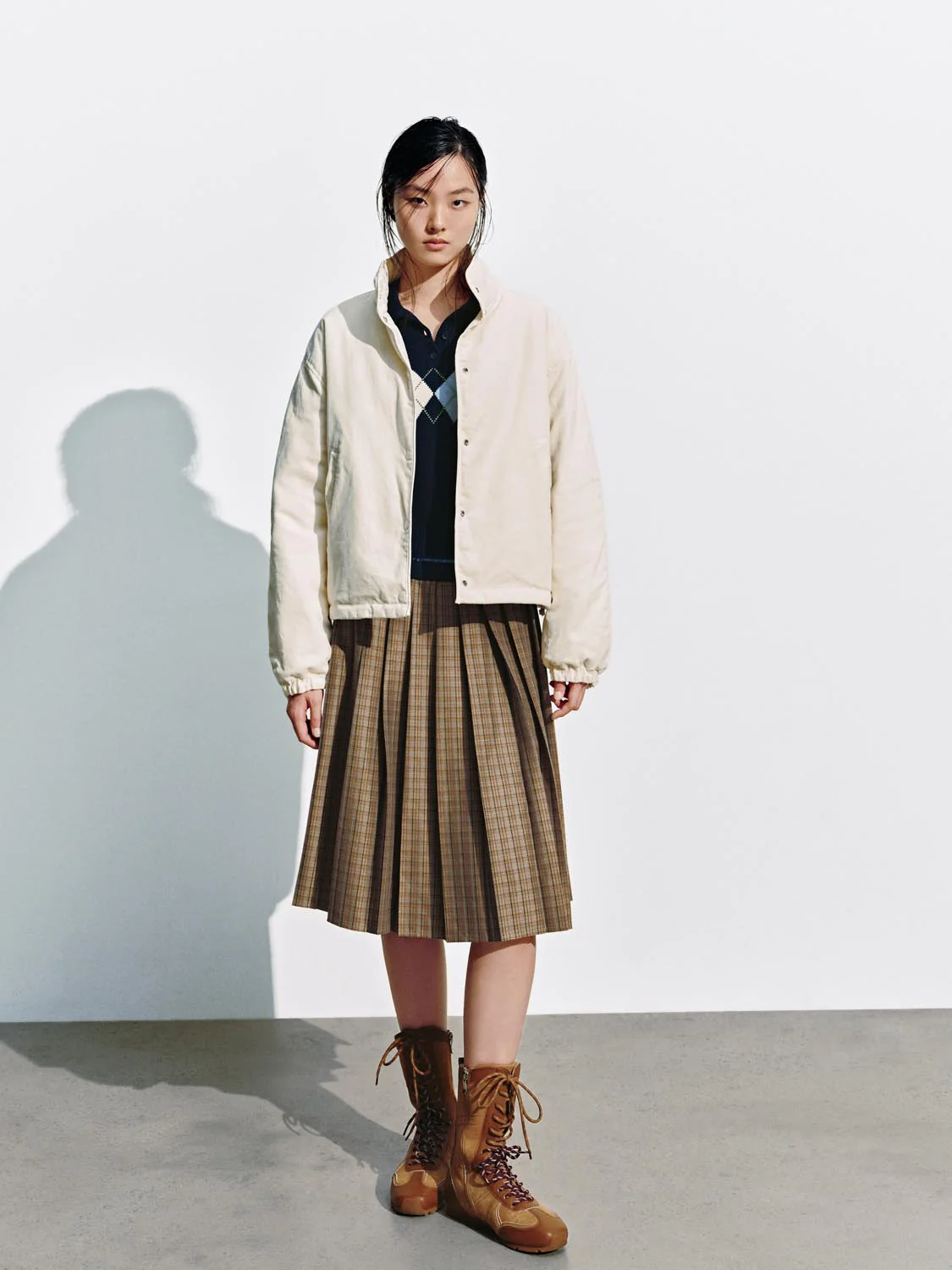 High Neck Button Up Padded Jackets - Image 4