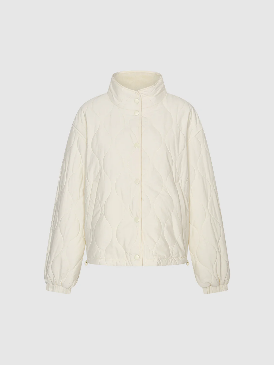 High Neck Button Up Padded Jackets - Image 7