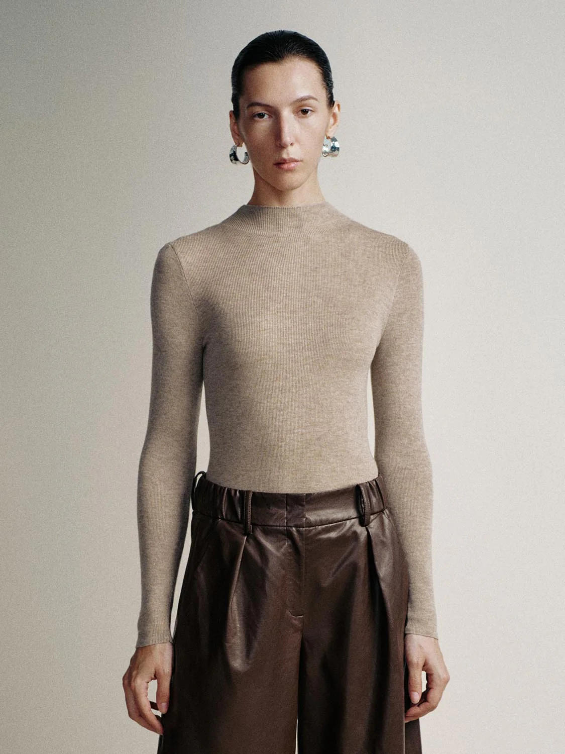 High Neck Knitted T-Shirts - Image 42
