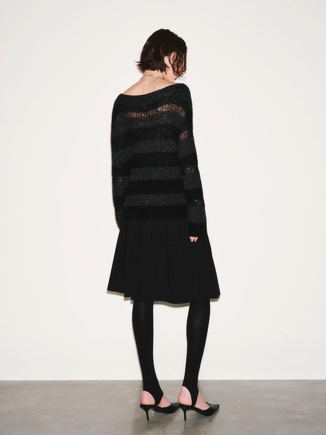 High-Waist Pleated A-Line Midi Skirts - Image 4