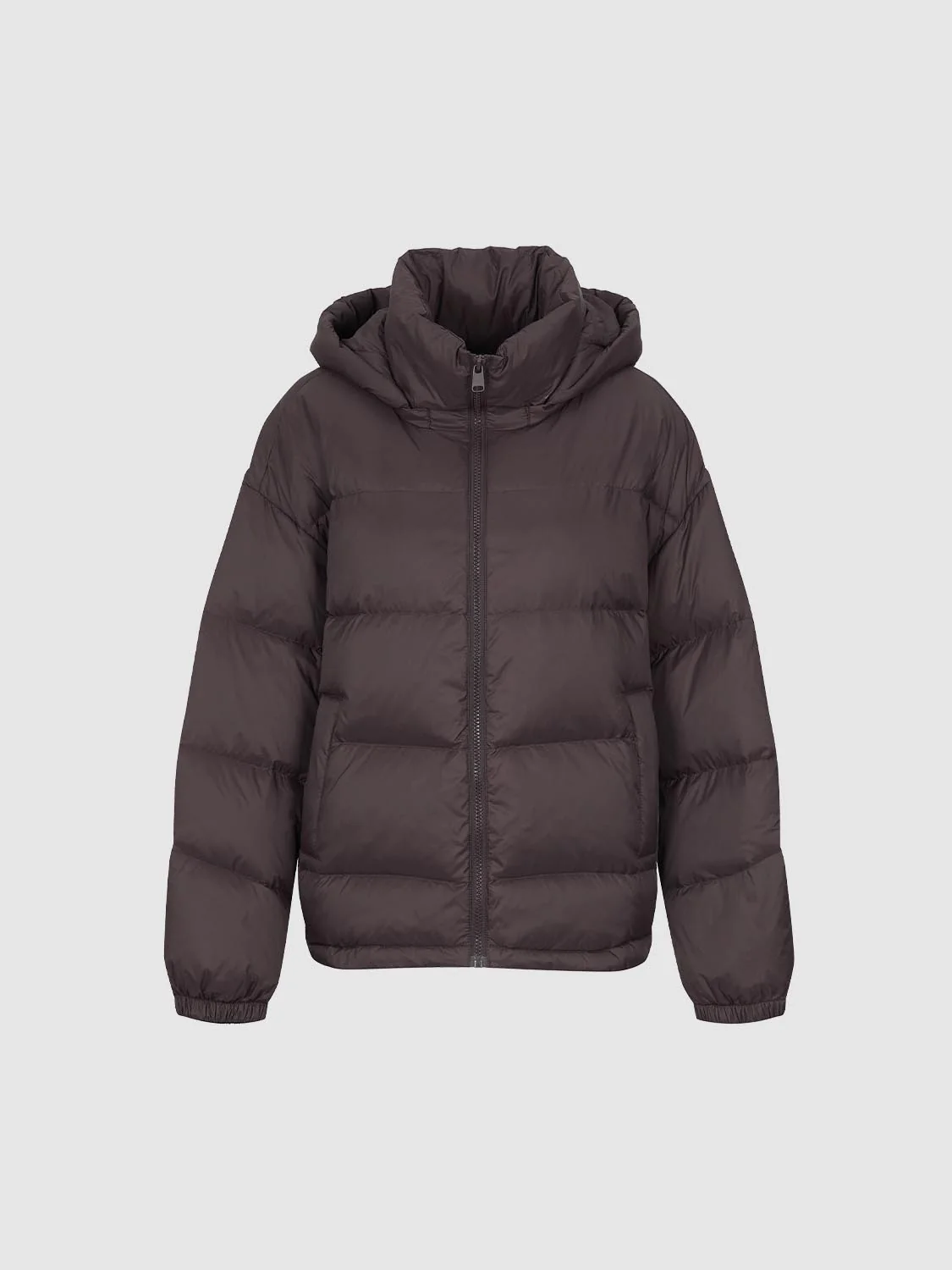 Hooded High Neck Down Jackets - Image 7