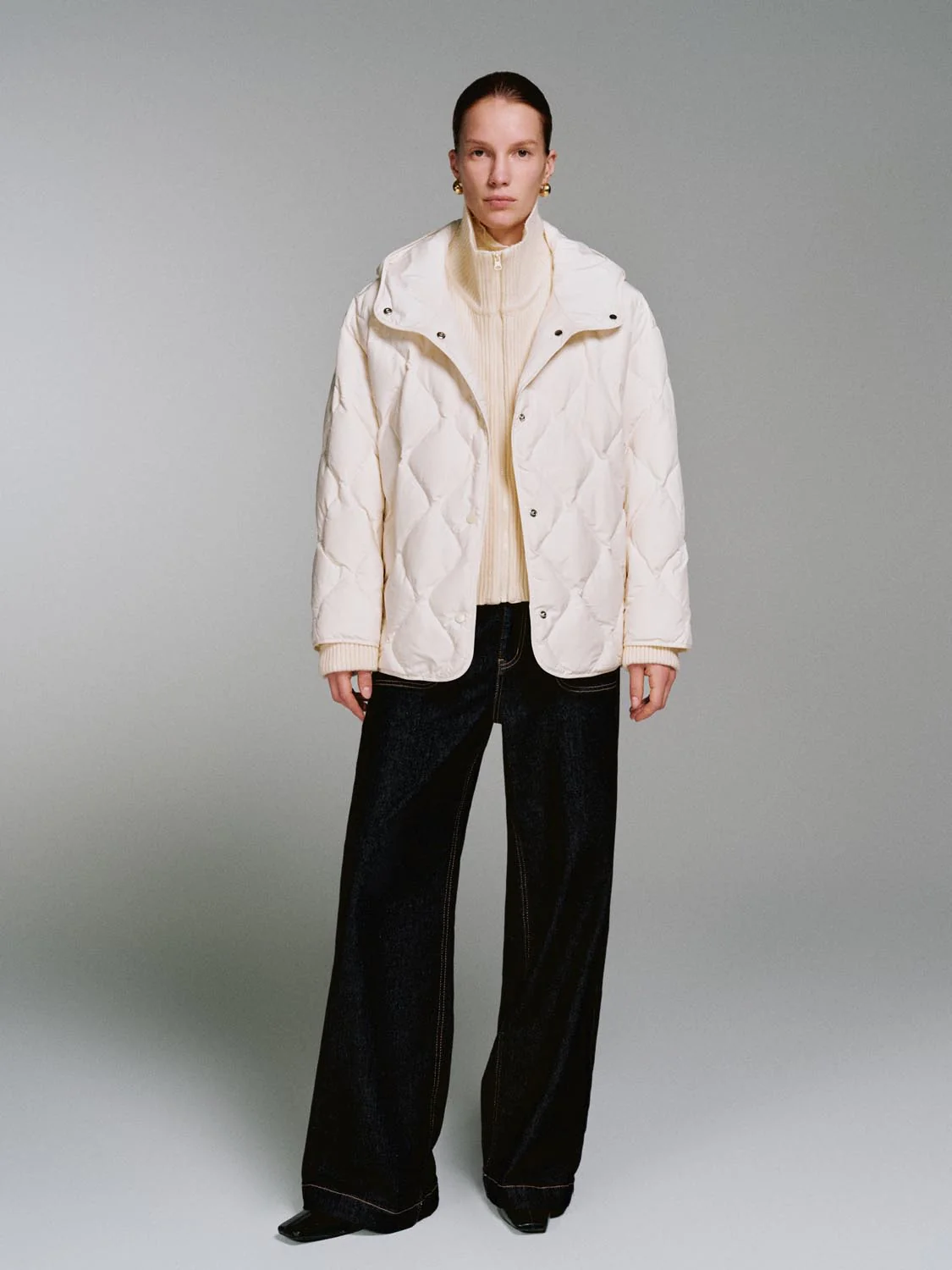 Hooded Quilted Down Jackets - Image 4
