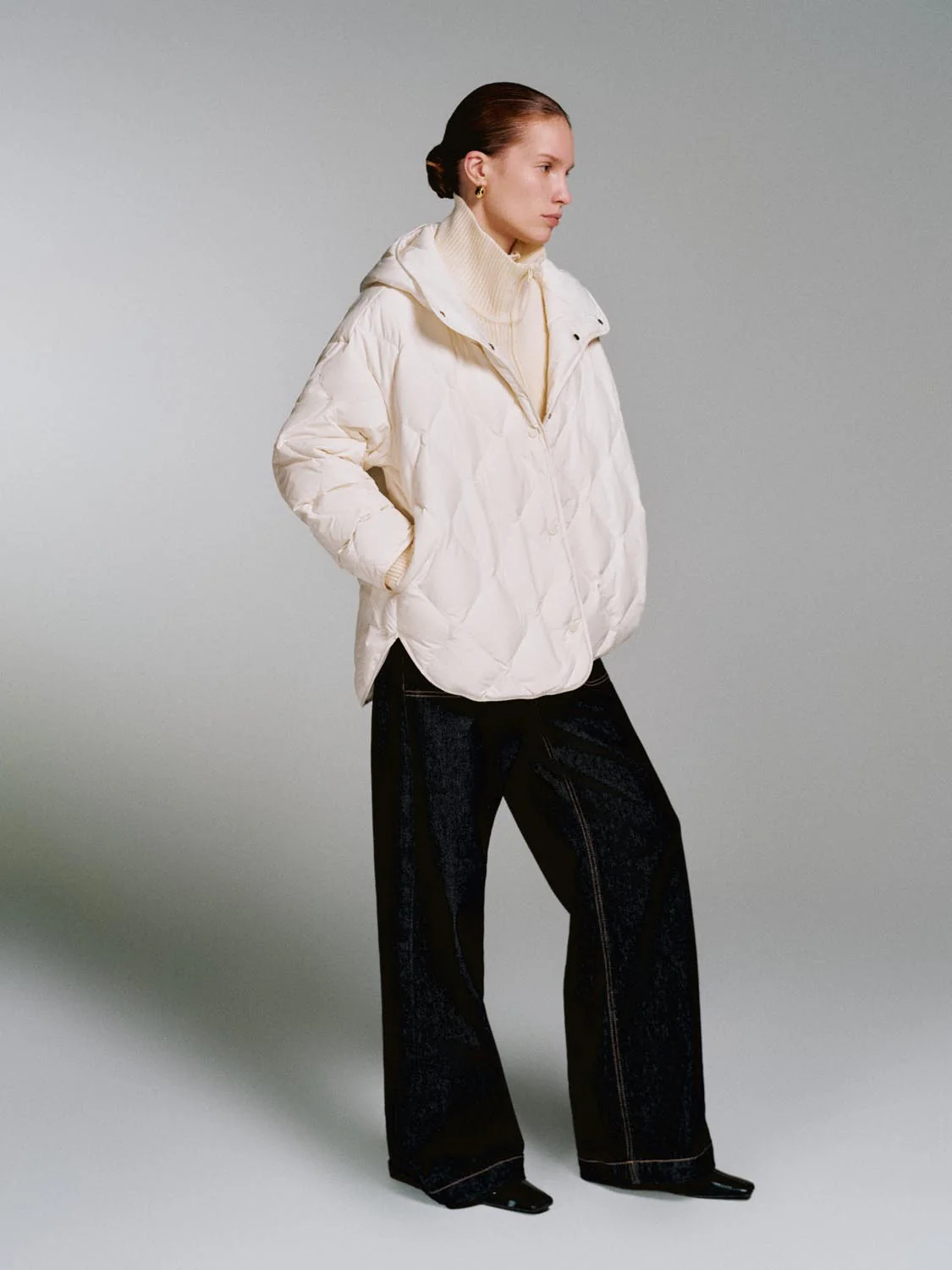 Hooded Quilted Down Jackets - Image 5