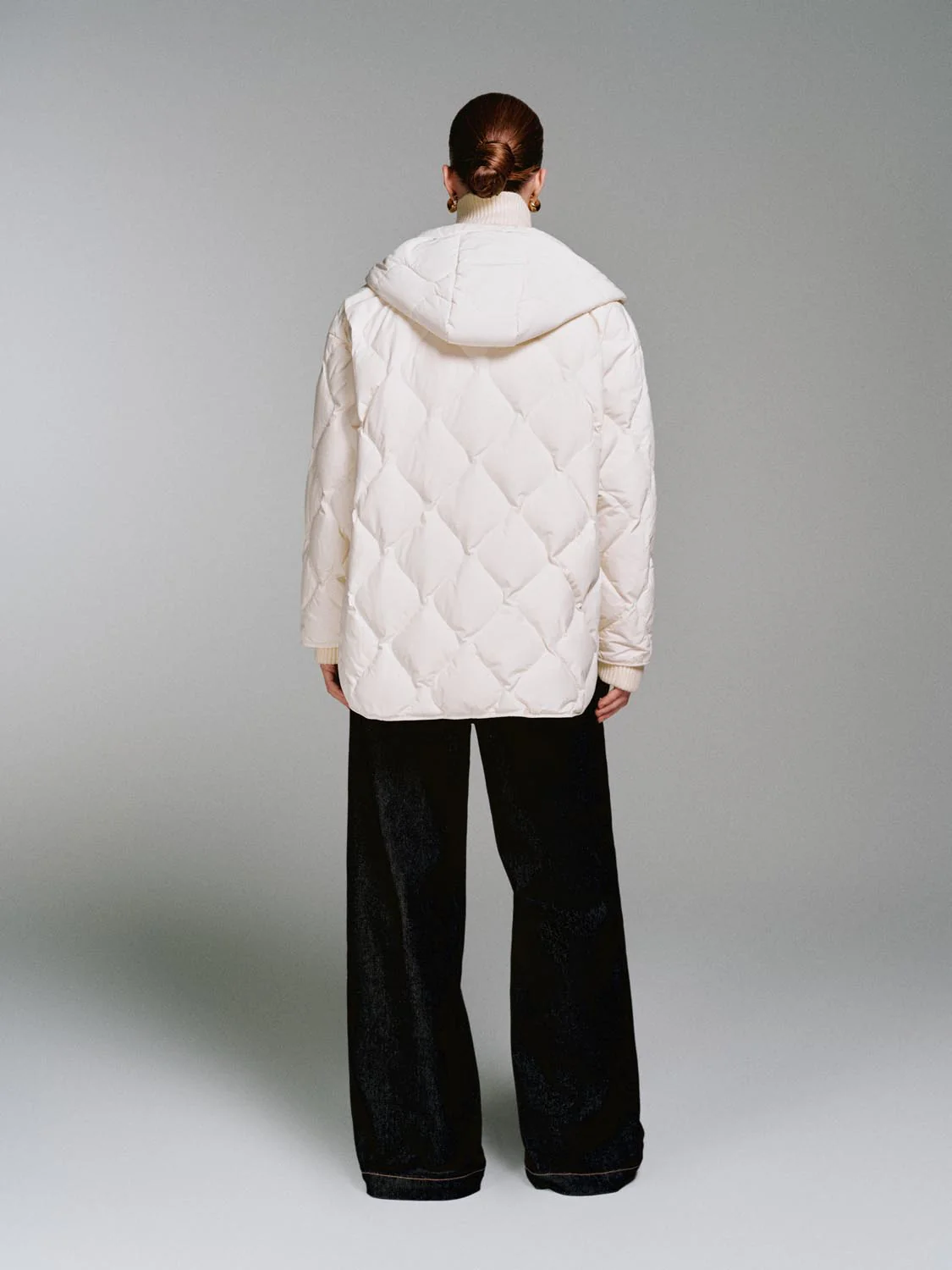 Hooded Quilted Down Jackets - Image 6