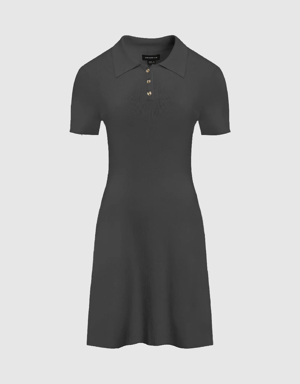 Knitted Skinny Polo Dress - Image 12