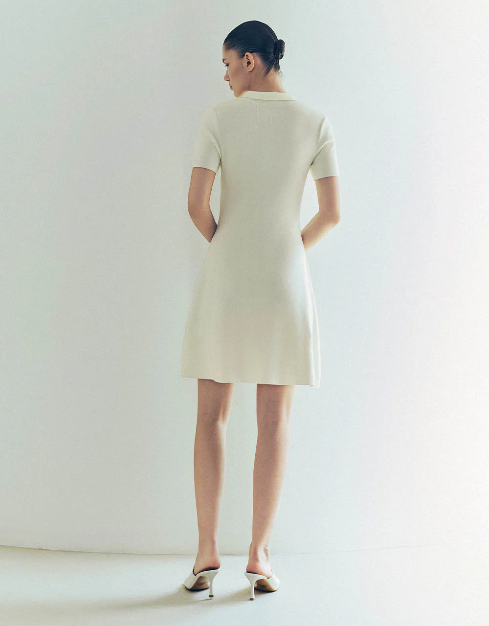 Knitted Skinny Polo Dress - Image 22