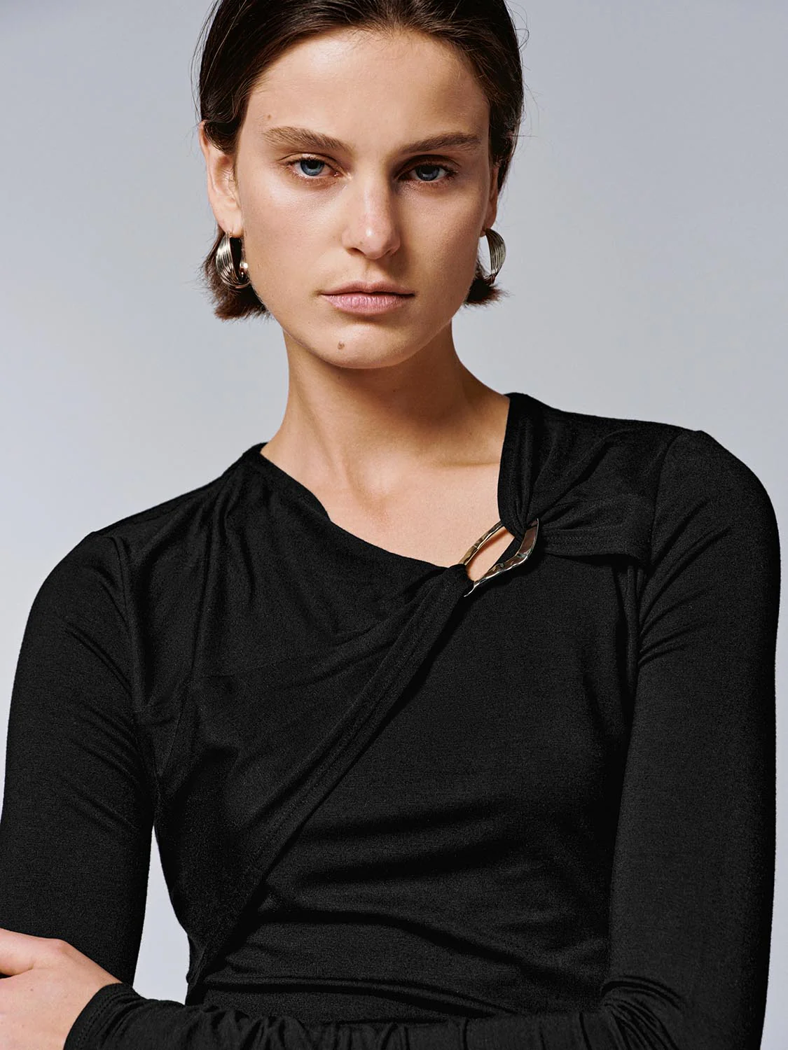 Knot Front Long Sleeve T-Shirts - Image 11