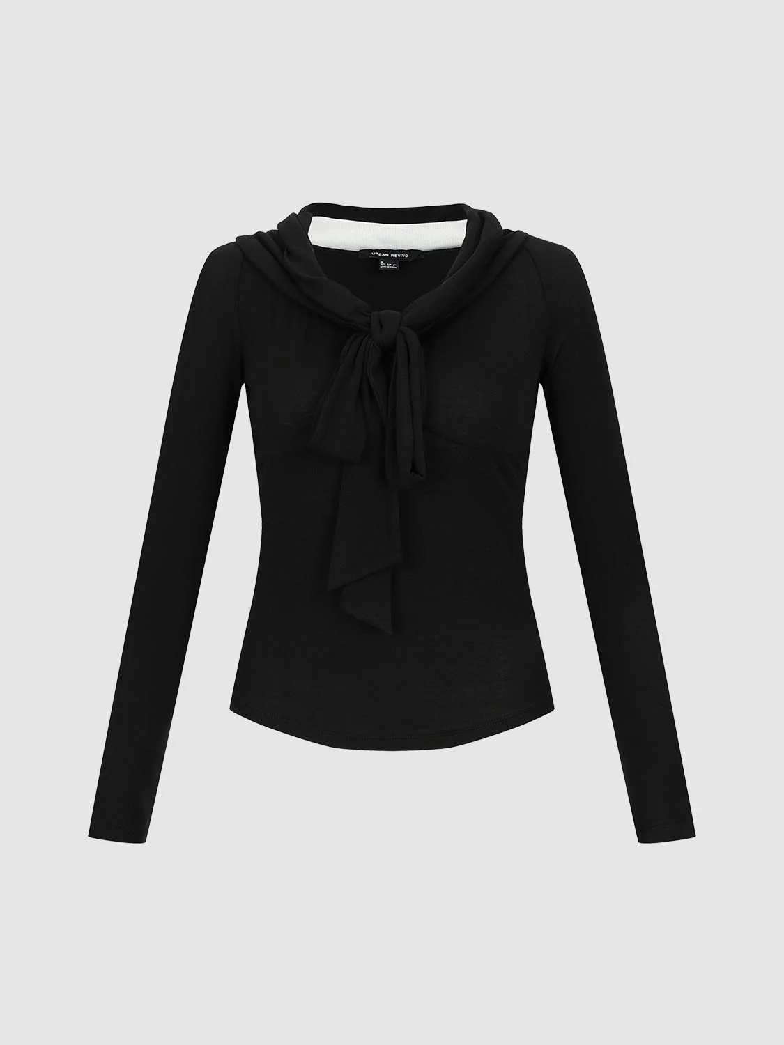 Knot Front Off Shoulder Long Sleeve T-Shirts - Image 7