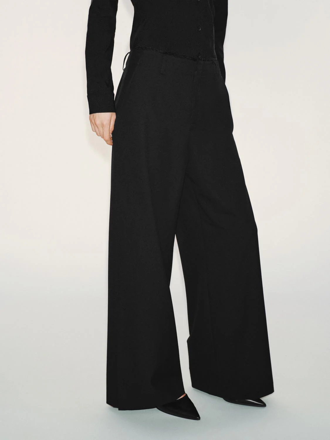 Lace Detail Wide Leg Pants - Image 3