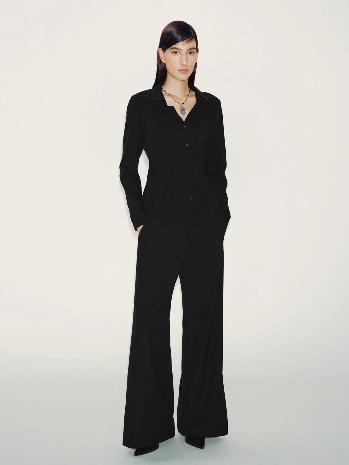 Lace Detail Wide Leg Pants - Image 4