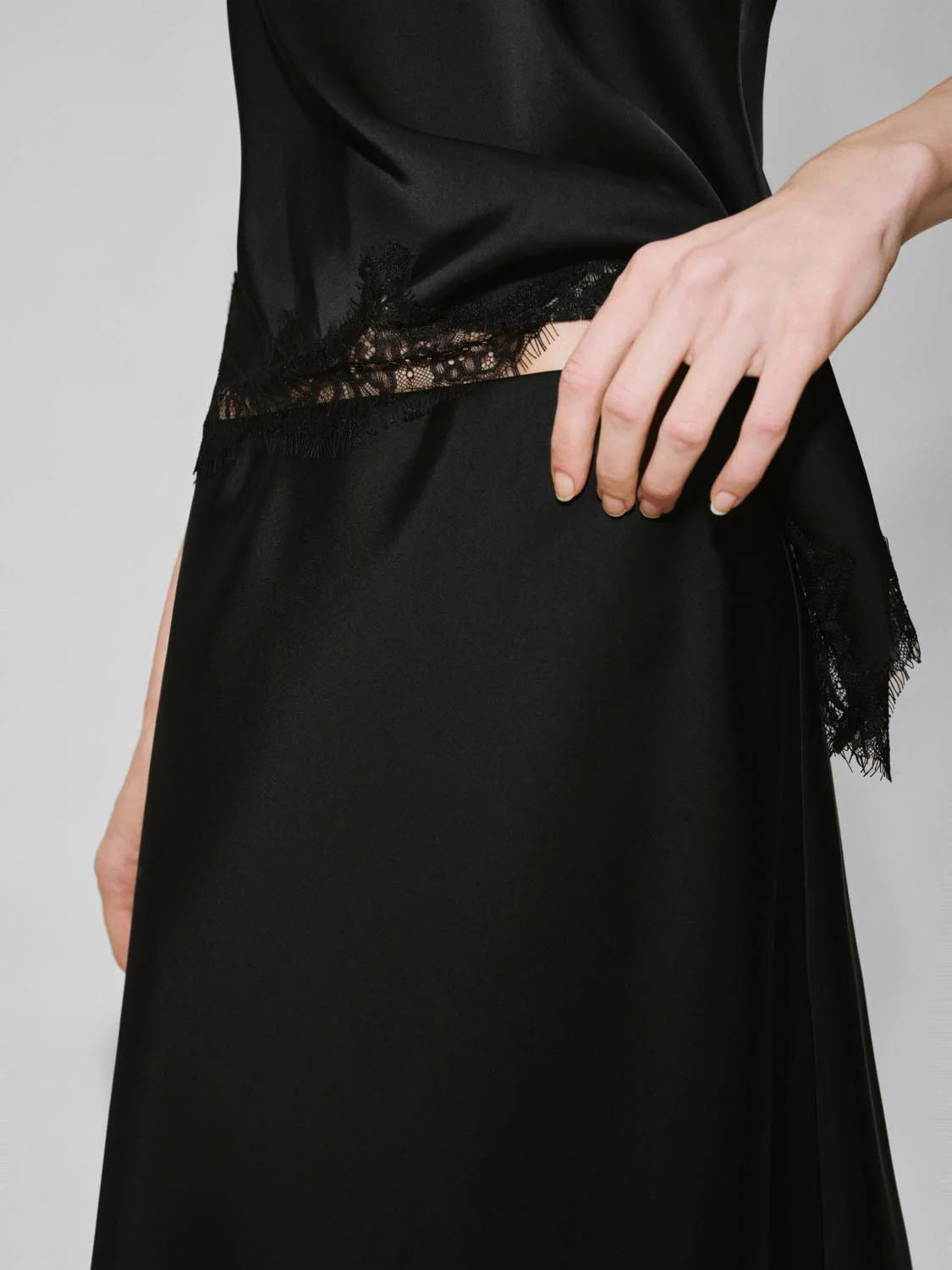 Lace Hem A-Line Midi Skirts - Image 12