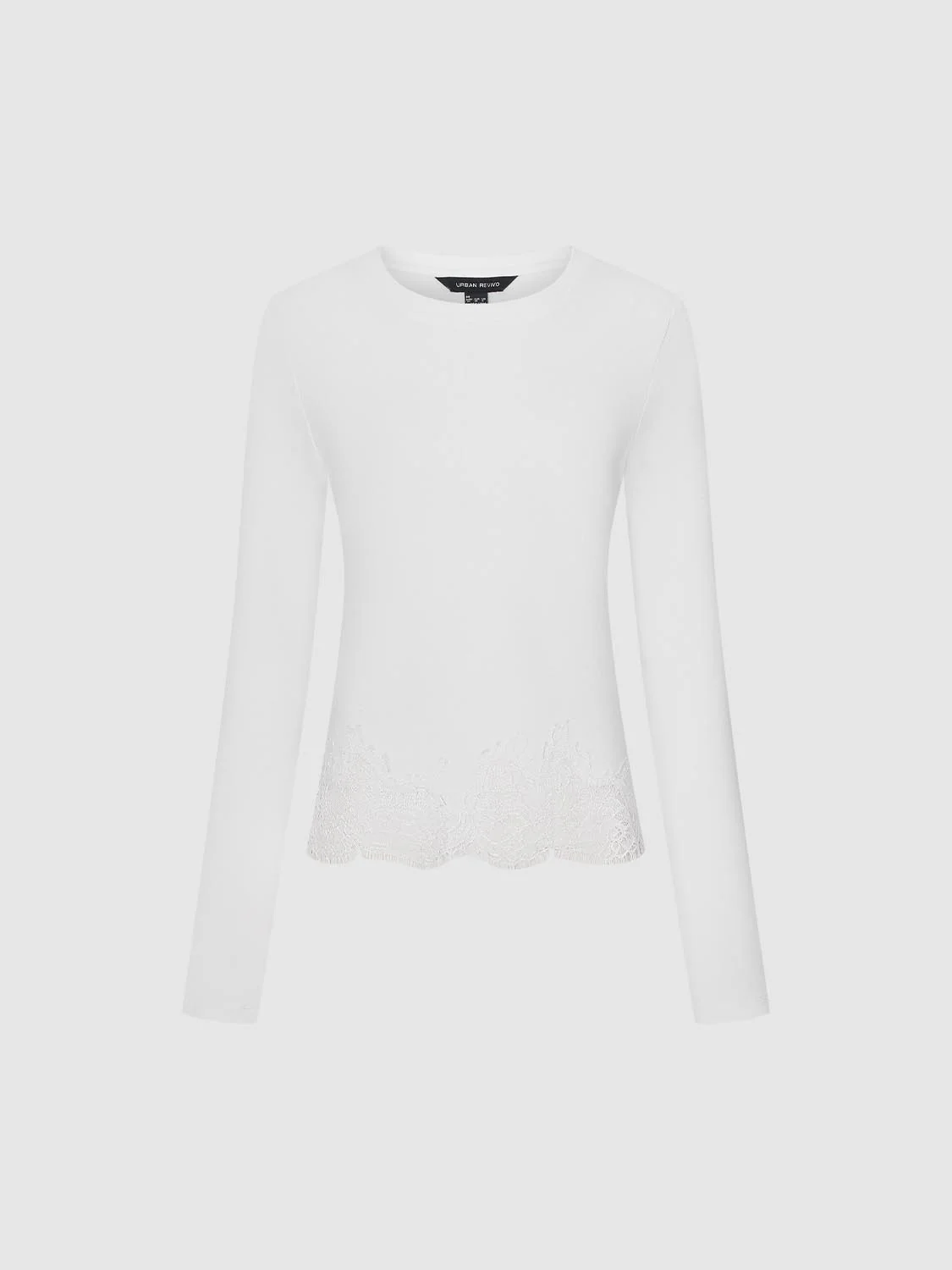 Lace Trim Long Sleeve T-Shirts - Image 7