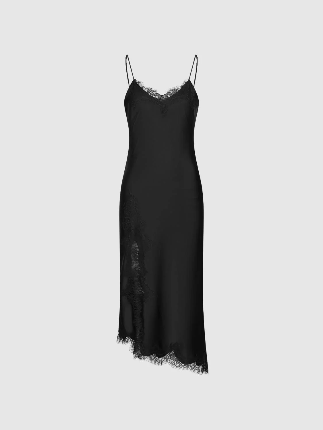 Lace Trim Strappy A-Line Mini Dresses - Image 7