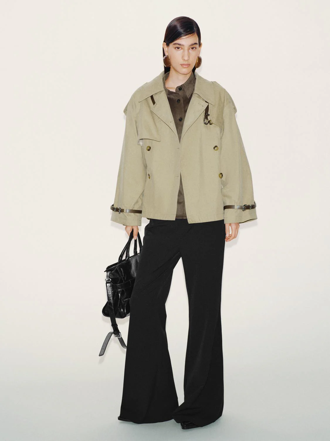 Lapeled Double Breasted Belted Jackets - Image 4